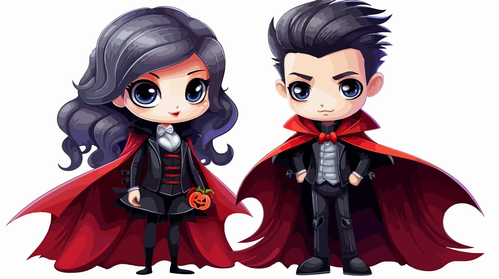 Kids Celebrate Halloween in Vampire Costumes — free download from Dotvec