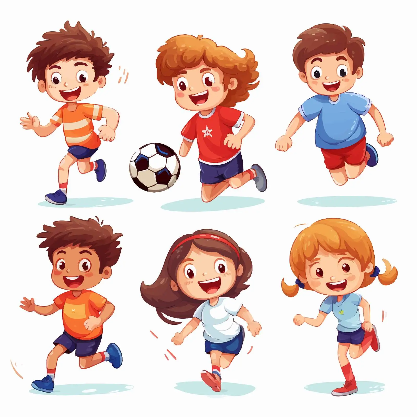 Children Engaging in Sports Activities Illustration — free download from Dotvec