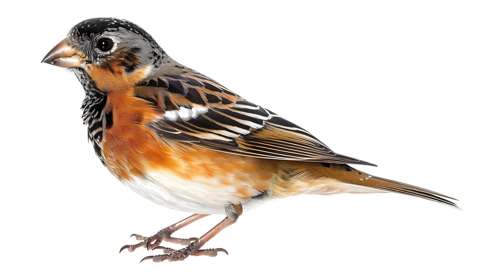Gorgeous Male Brambling Bird Display — free download from Dotvec