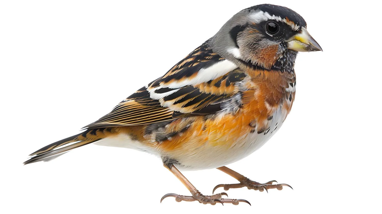 Majestic male Brambling bird perched – free songbird image from Dotvec