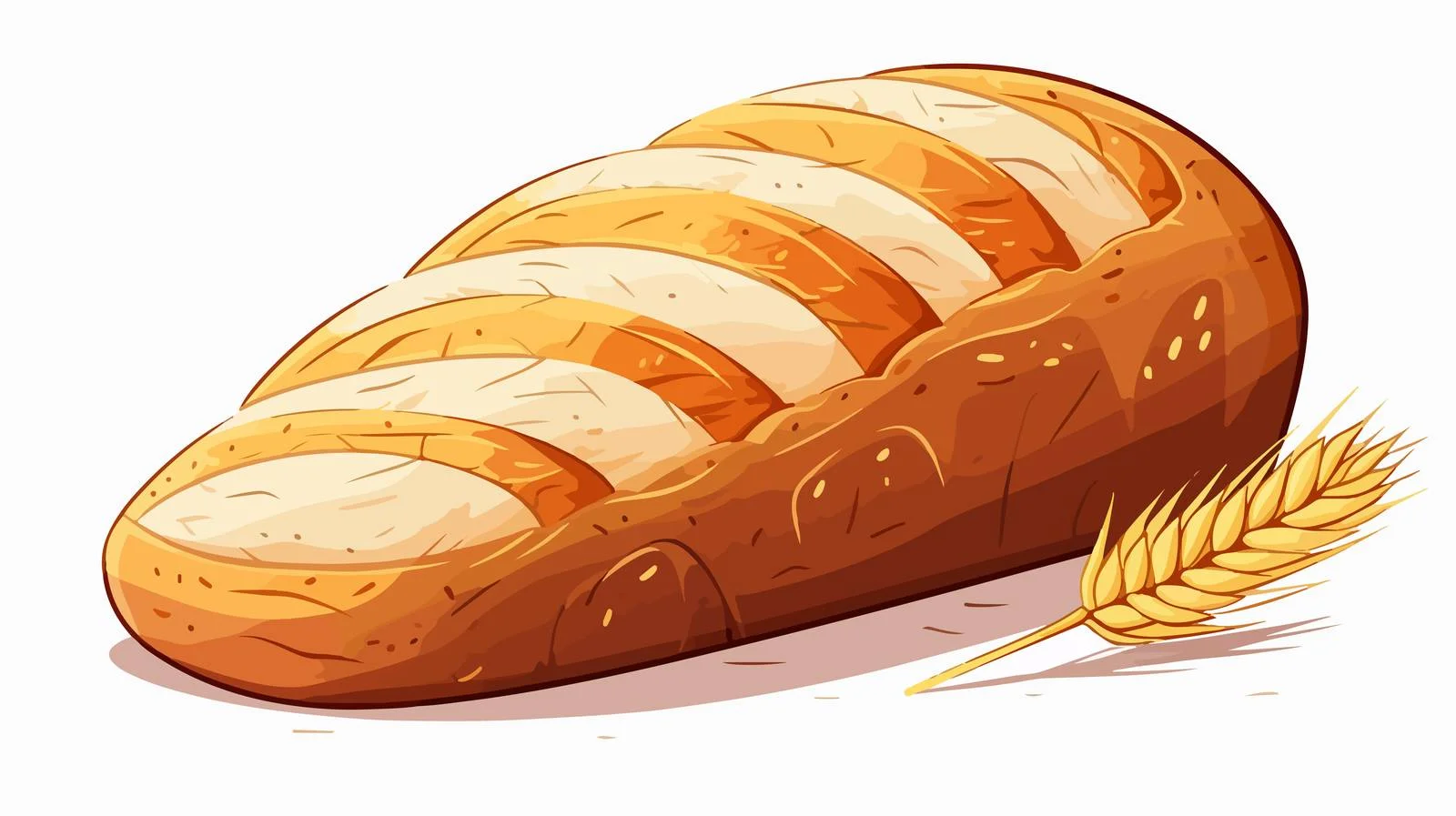 Bread Loaf Flat Design Style — free download from Dotvec