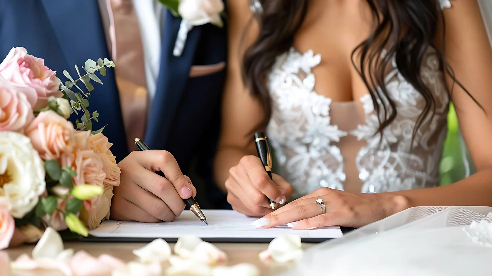 Wedding Ceremony: Signing the Marriage License — free download from Dotvec