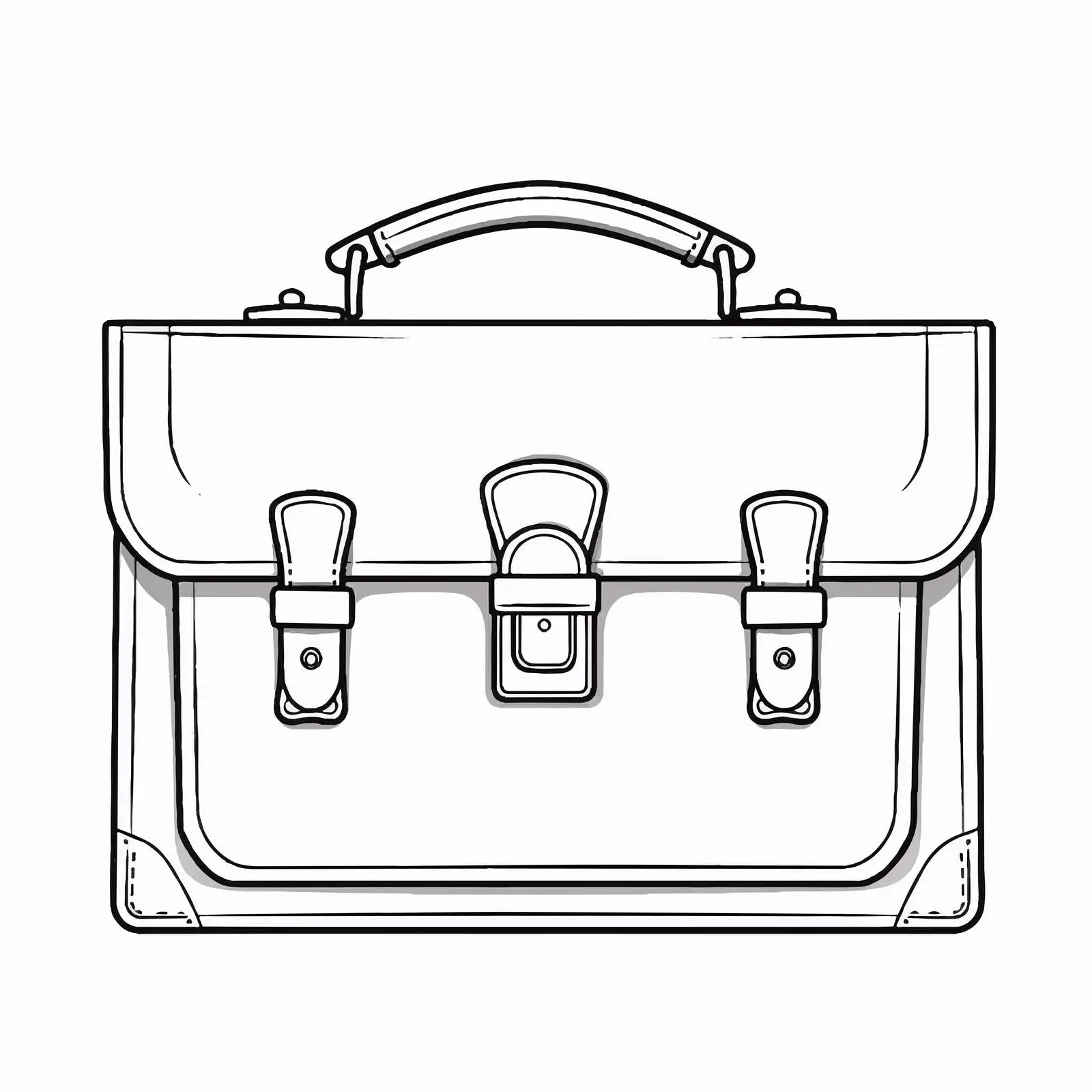 Cartoon Briefcase Outline Vector Illustration — free download from Dotvec