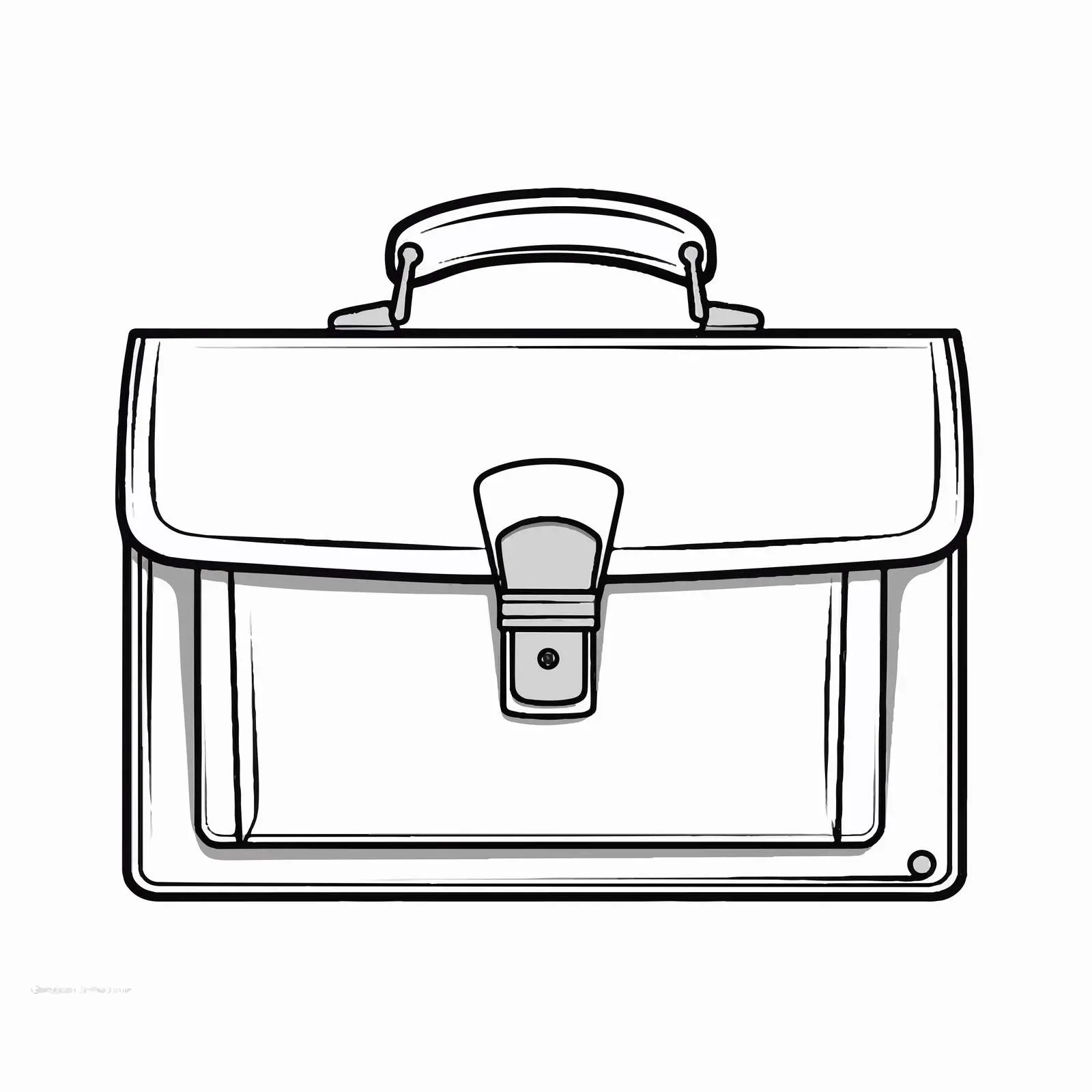 Cartoon Briefcase Outline Vector Illustration — free download from Dotvec