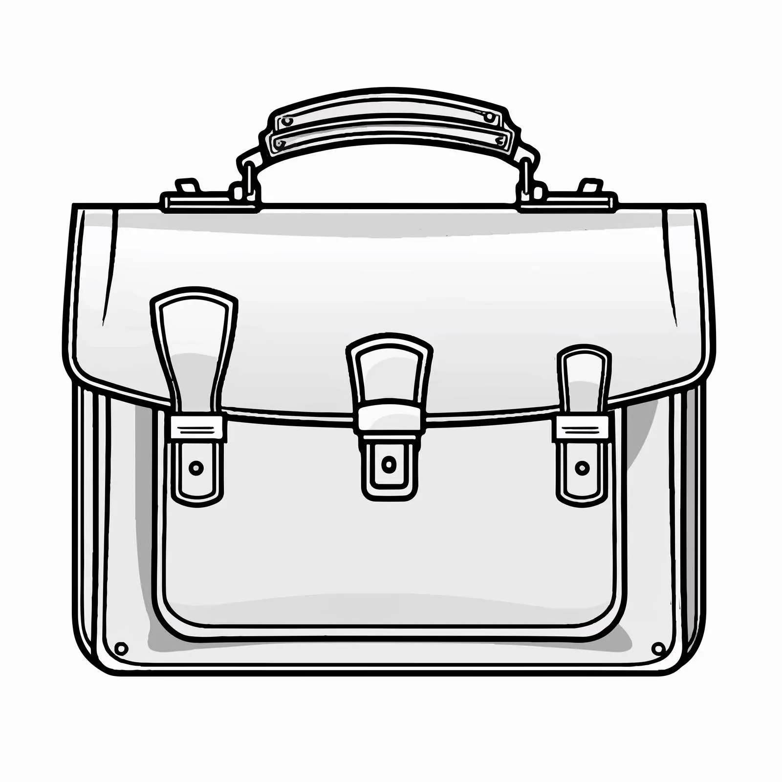 Cartoon Briefcase Outline Vector Illustration — free download from Dotvec