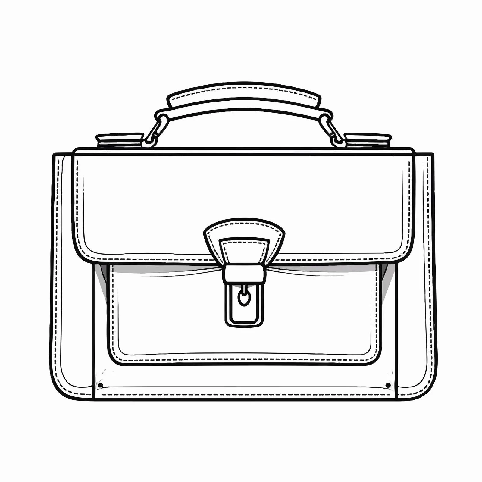 Cartoon Briefcase Outline Vector Illustration — free download from Dotvec