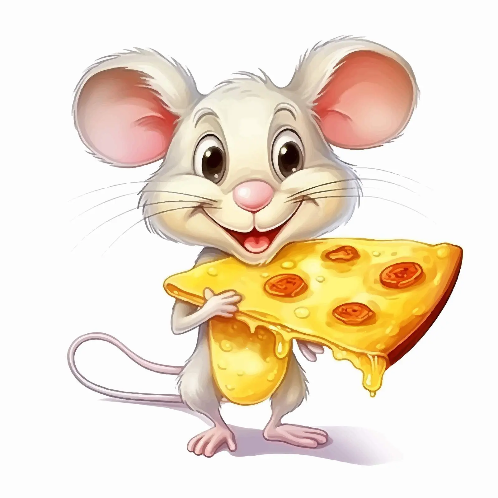 Cute Rat with Letter K and Cheese Design — free download from Dotvec