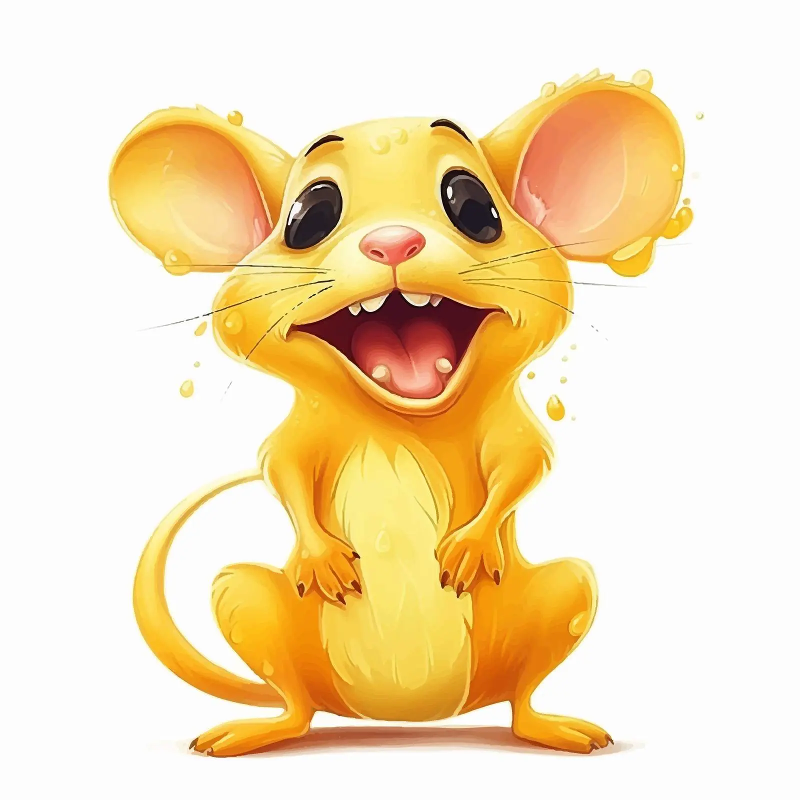 Cute Rat with Cheese Alphabet Letter Y – free educational vector image from Dotvec