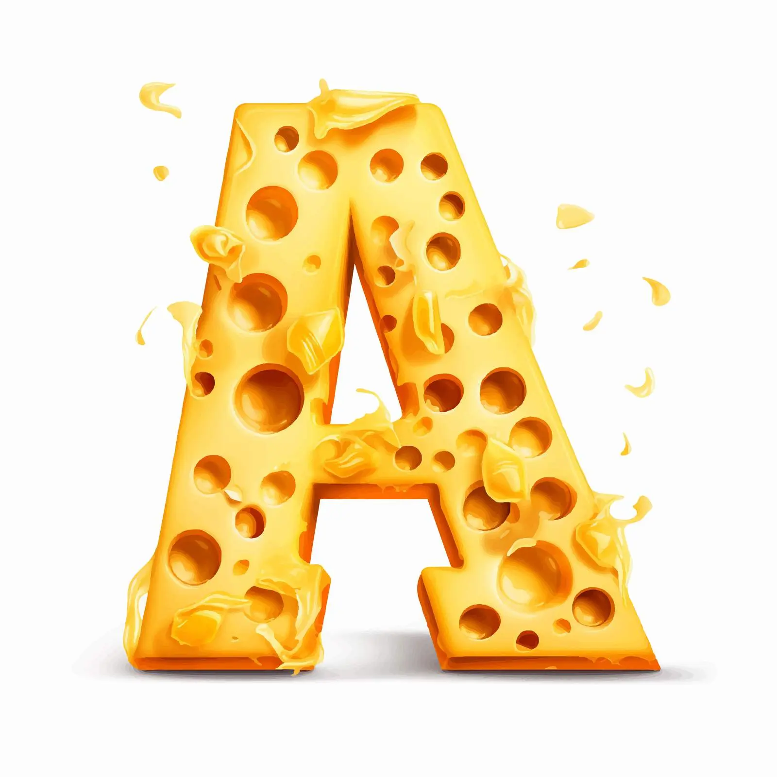 Colorful Cheese Alphabet Vectors for Logos — free download from Dotvec