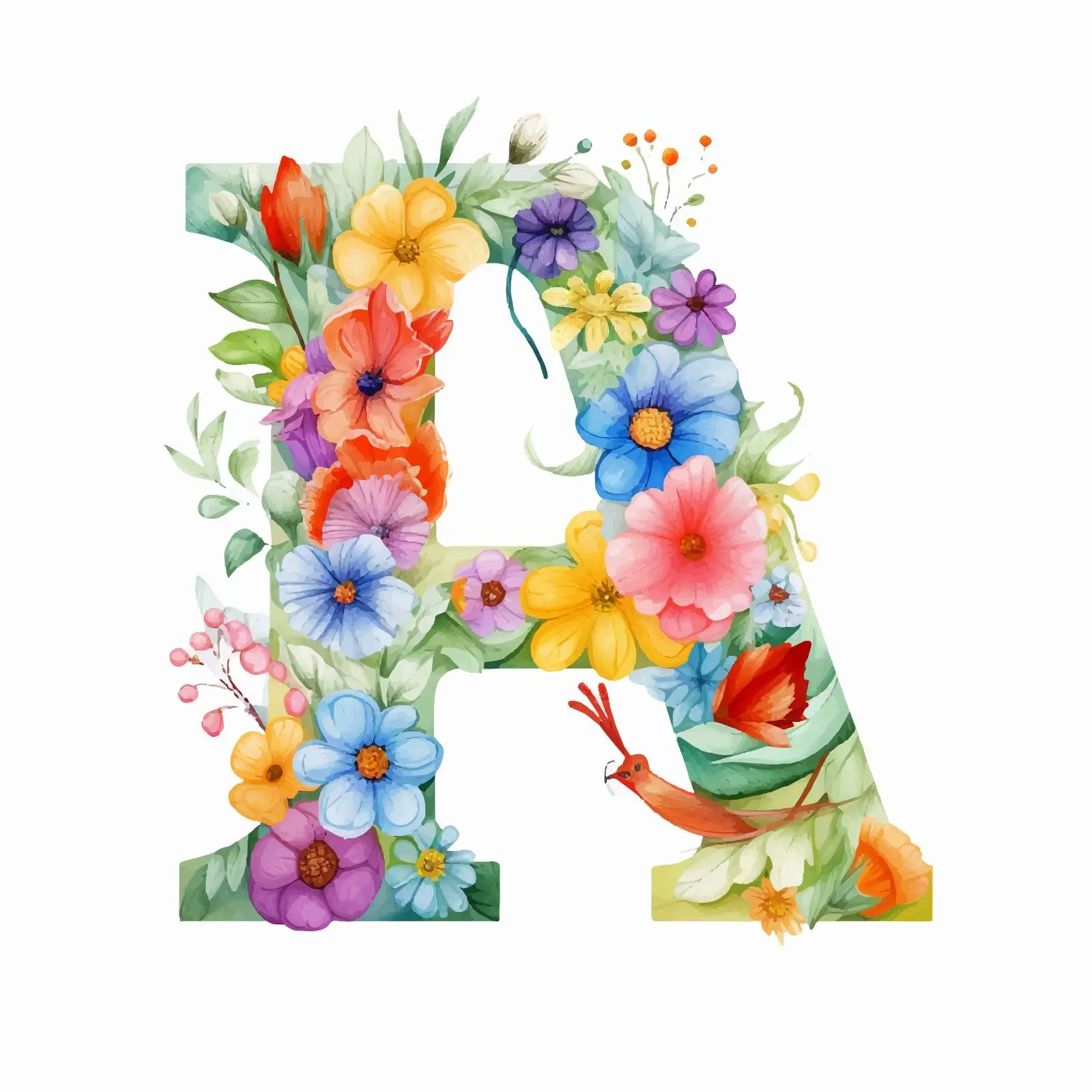 Colorful Cotton Alphabet for Logos and Badges – free colorful visuals image from Dotvec