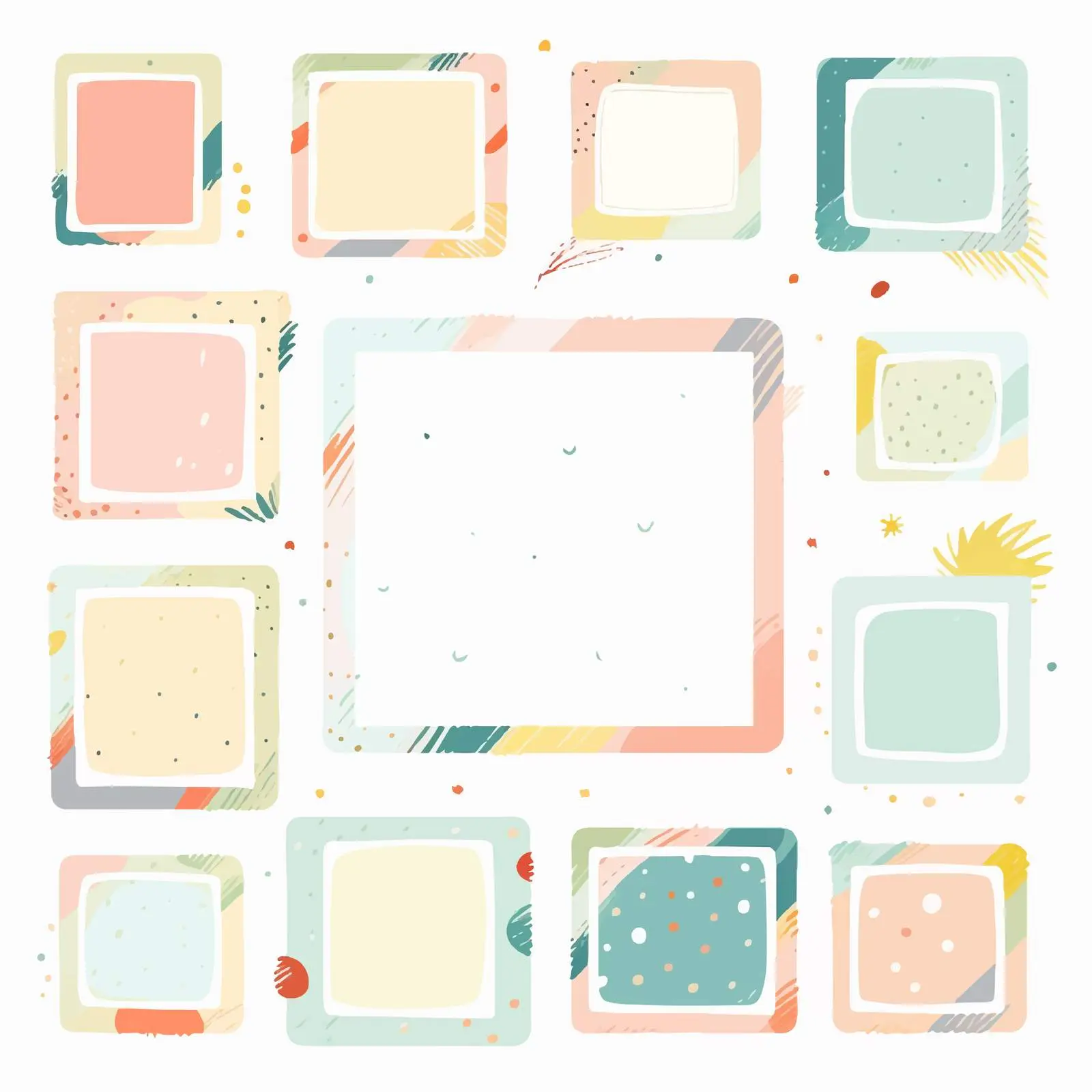 Bright Creative Scrapbook Page Design Template — free download from Dotvec