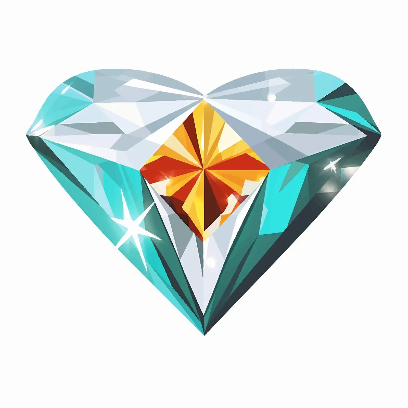 Colorful Diamonds Inspired by Cyprus Flag – free artistic interpretation image from Dotvec