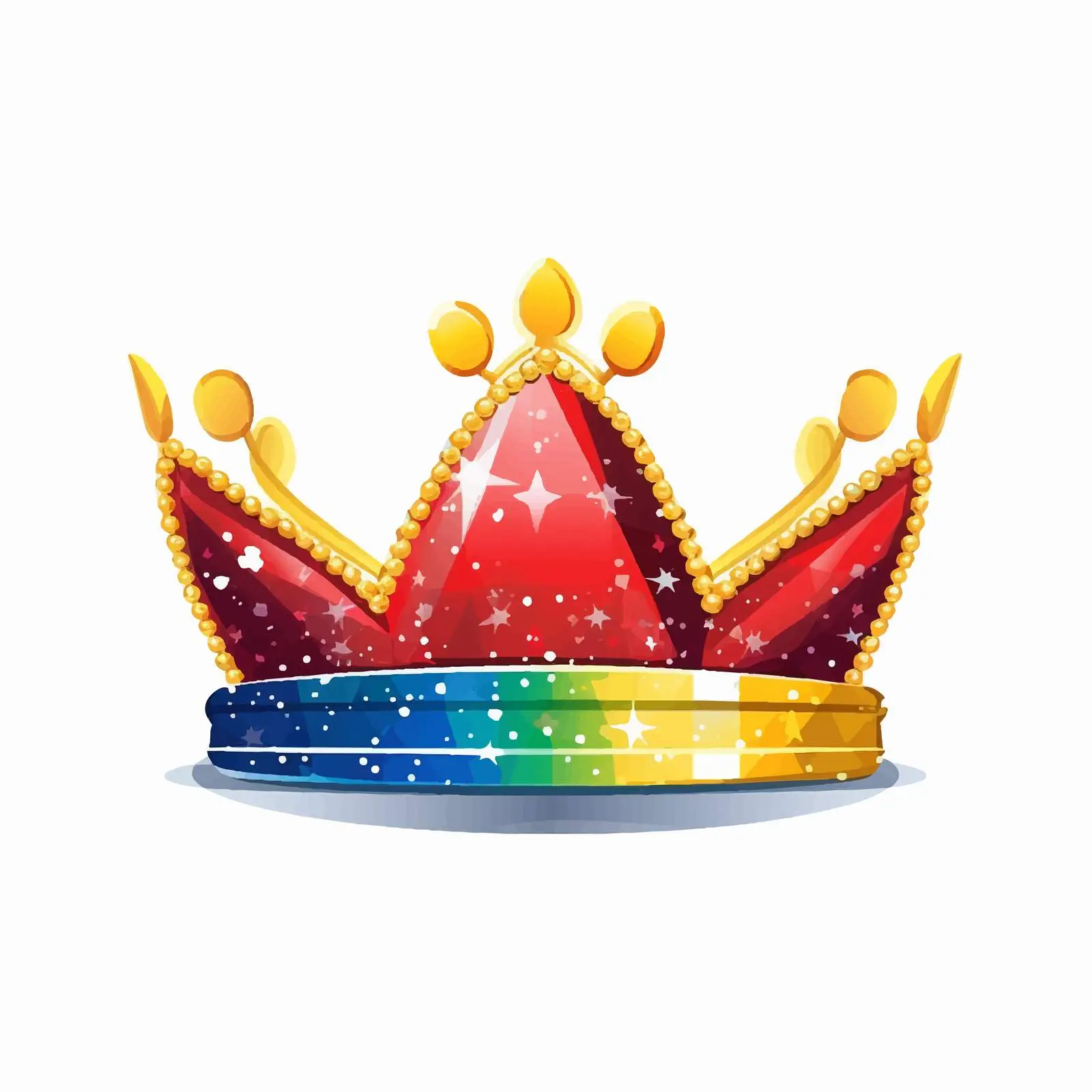 Colorful Glitter Crown Vector Design — free download from Dotvec