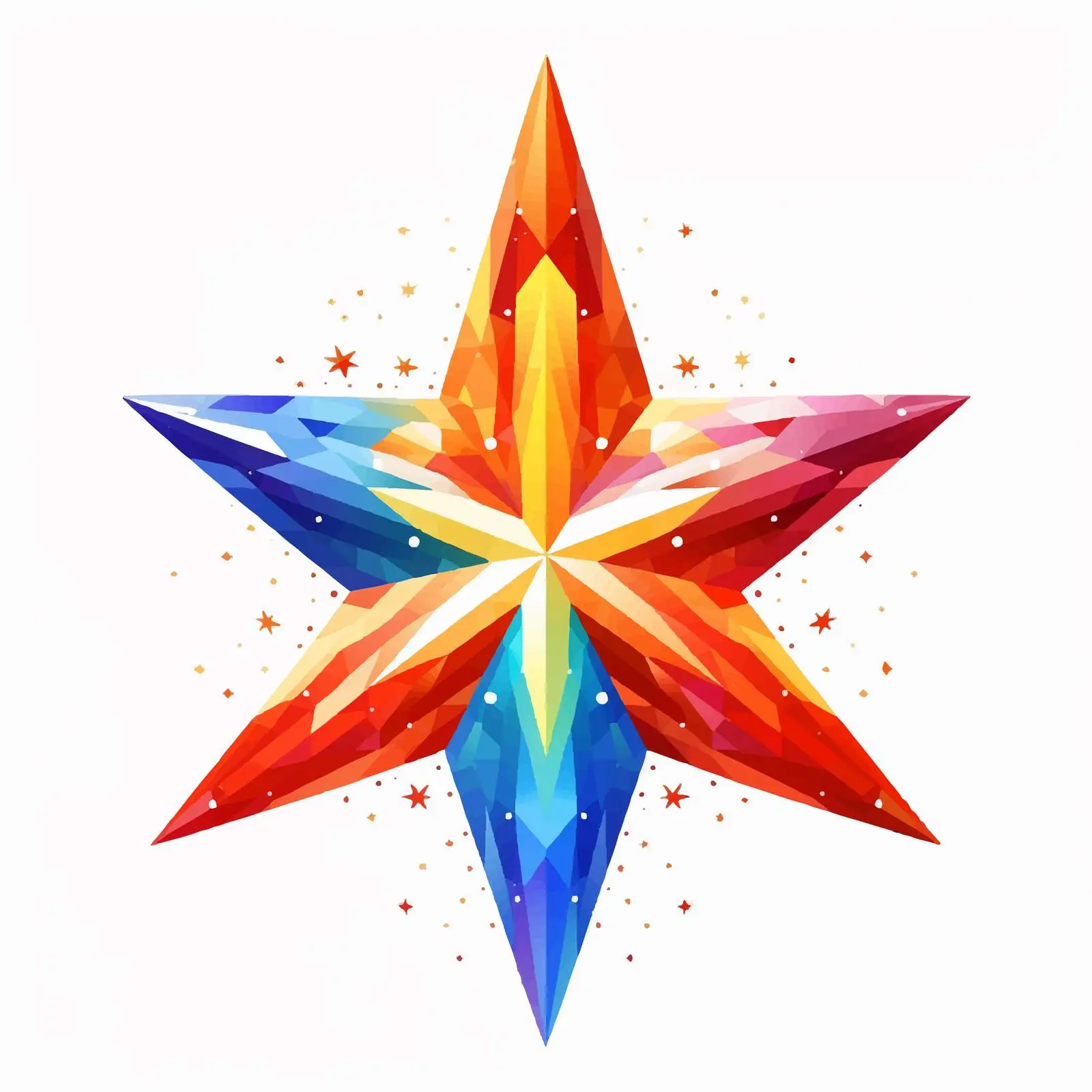 Bright Glitter Star Template in National Flag Colors — free download from Dotvec