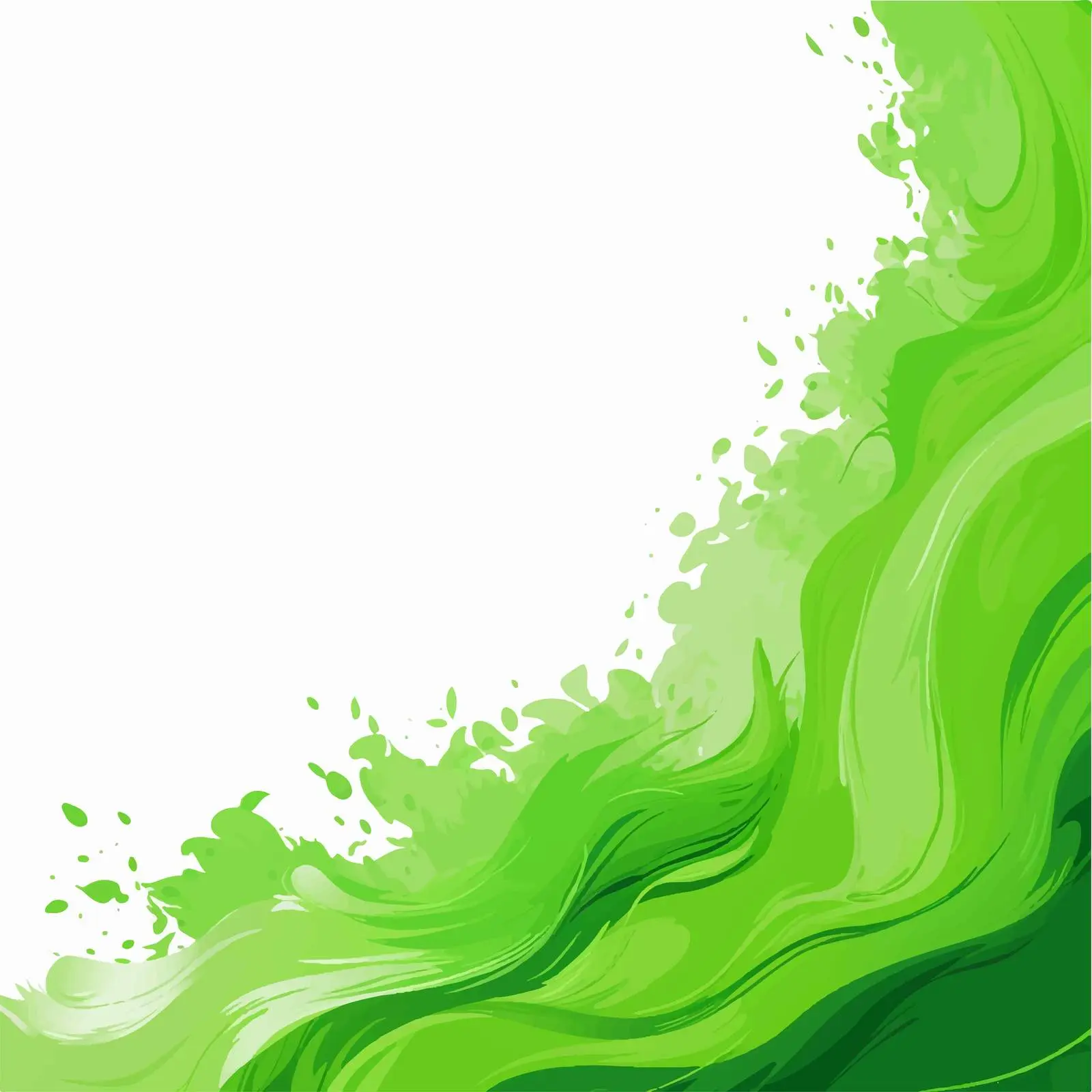 Dynamic Bright Green Cartoon Brush Background Vector — free download from Dotvec