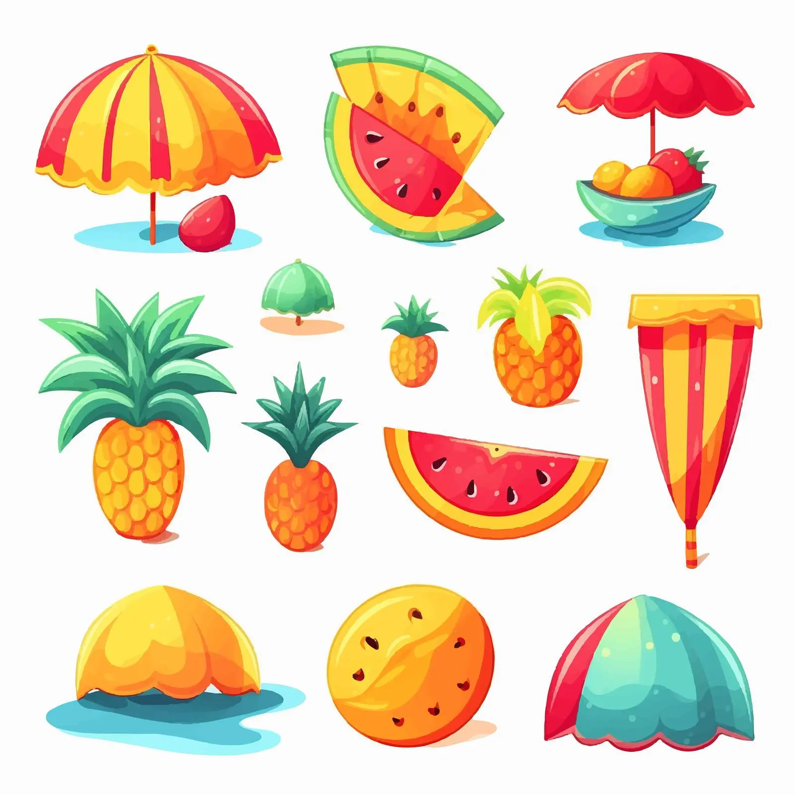 Bright Hot Summer Clip Art Collection — free download from Dotvec