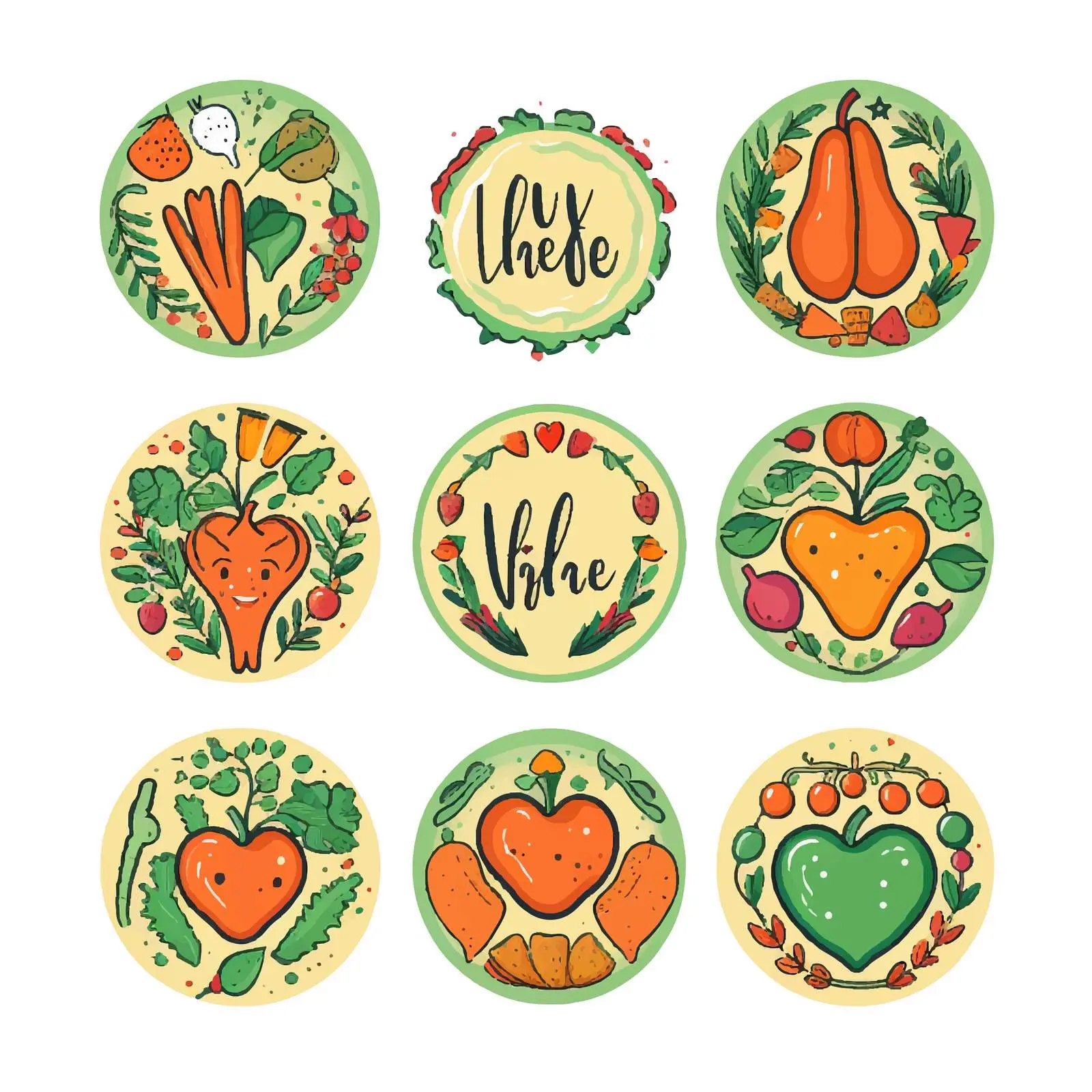 Bright Love Vegan Card Templates Set — free download from Dotvec