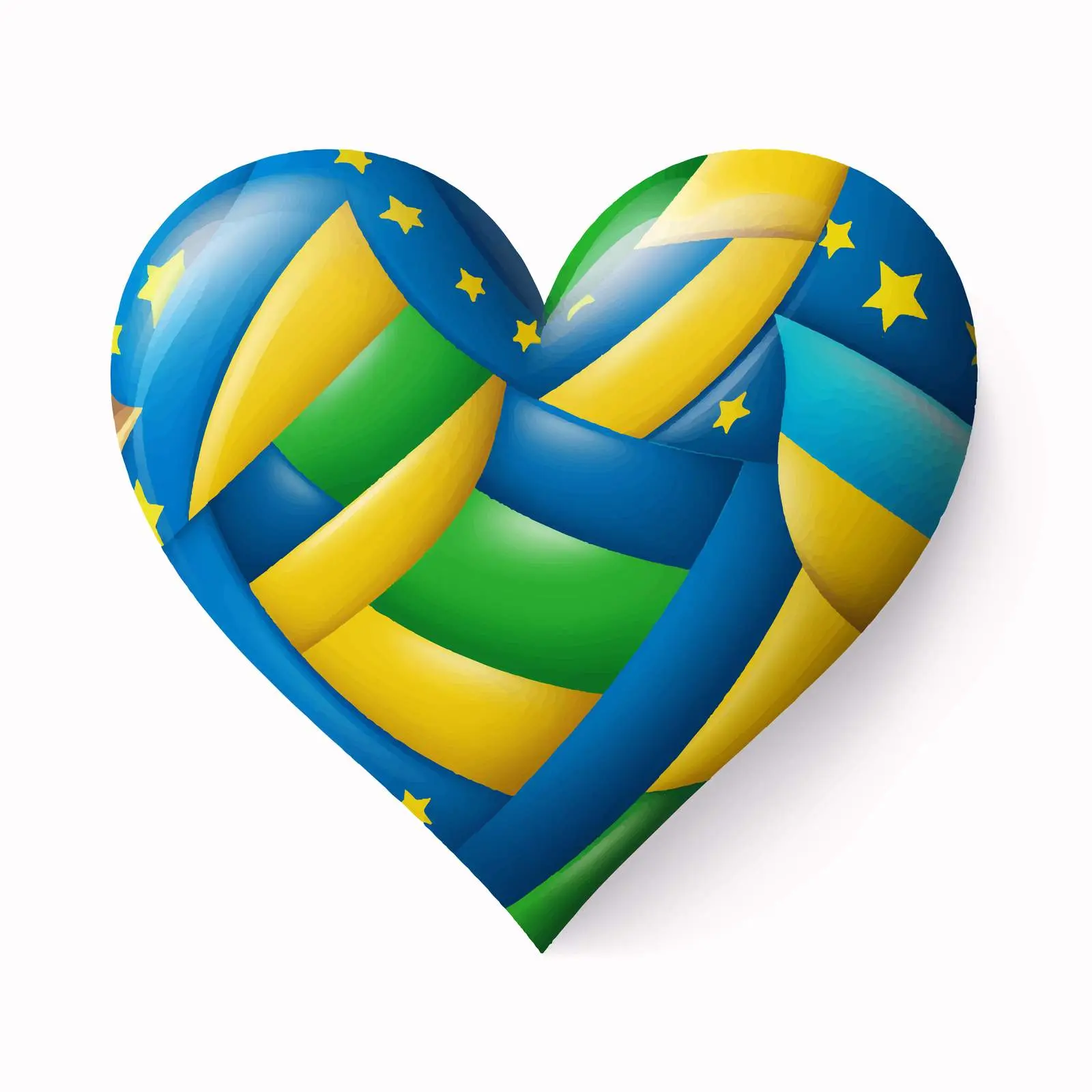 Vibrant Heart Design in National Flag Colors — free download from Dotvec