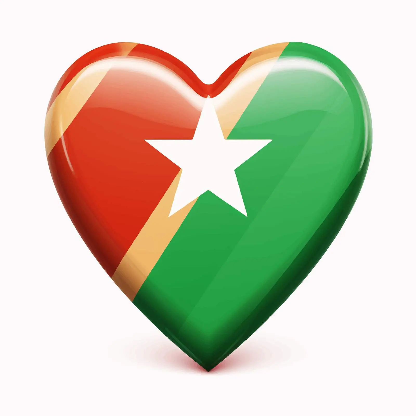 Modern Heart Design in National Flag Colors – free icons image from Dotvec