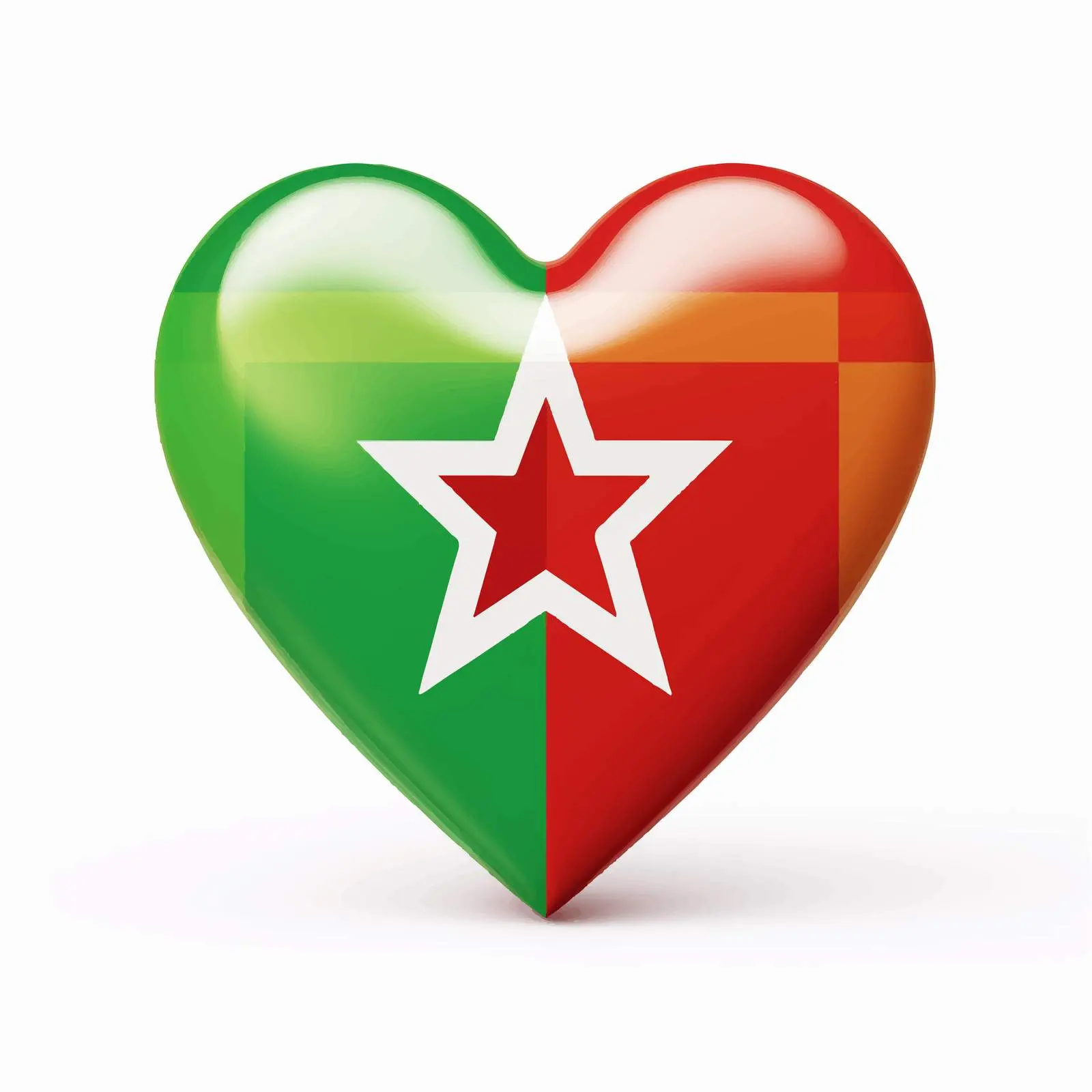Colorful Heart Design with National Flag Inspiration – free nation pride image from Dotvec