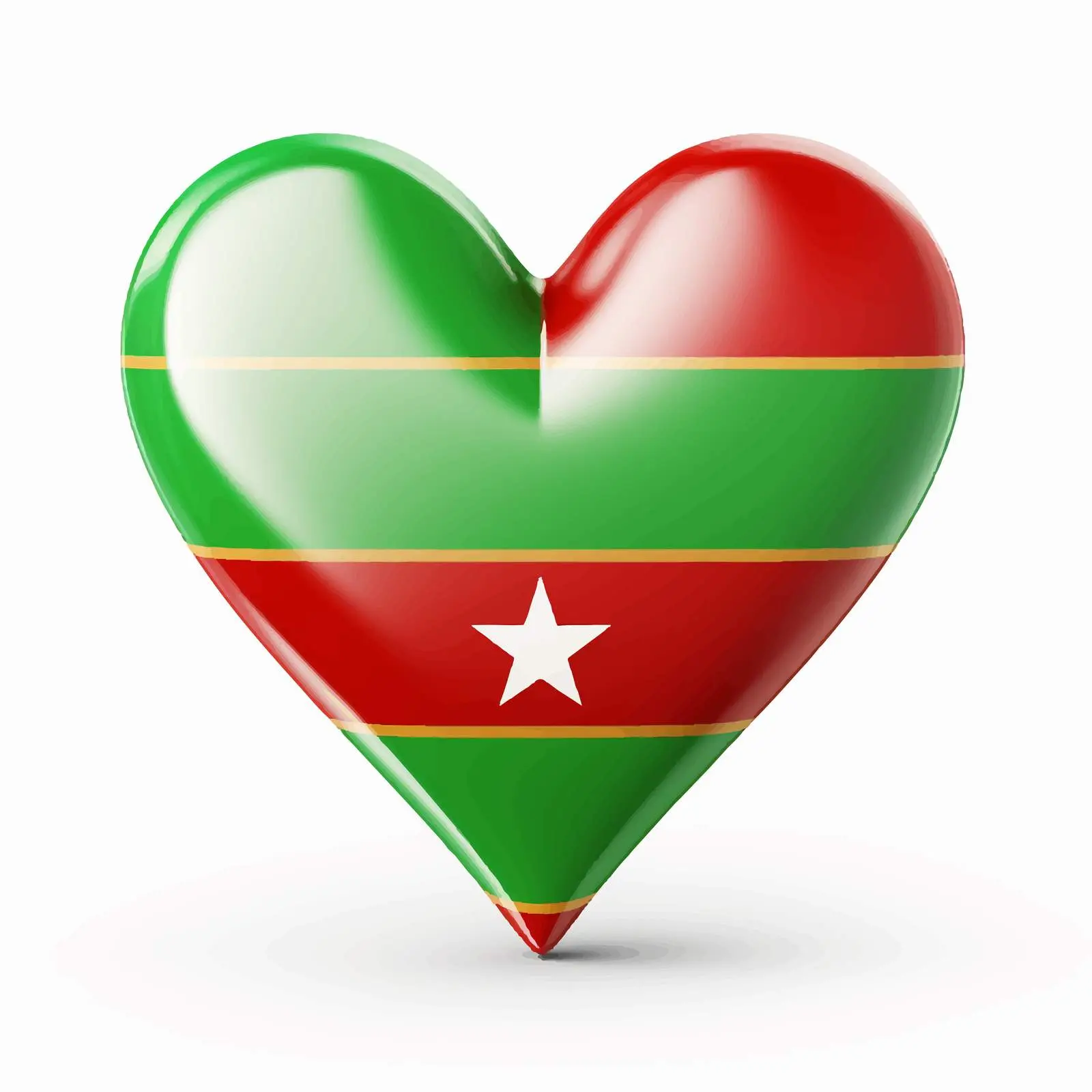 Modern Heart in Colors of National Flag – free abstract heart image from Dotvec