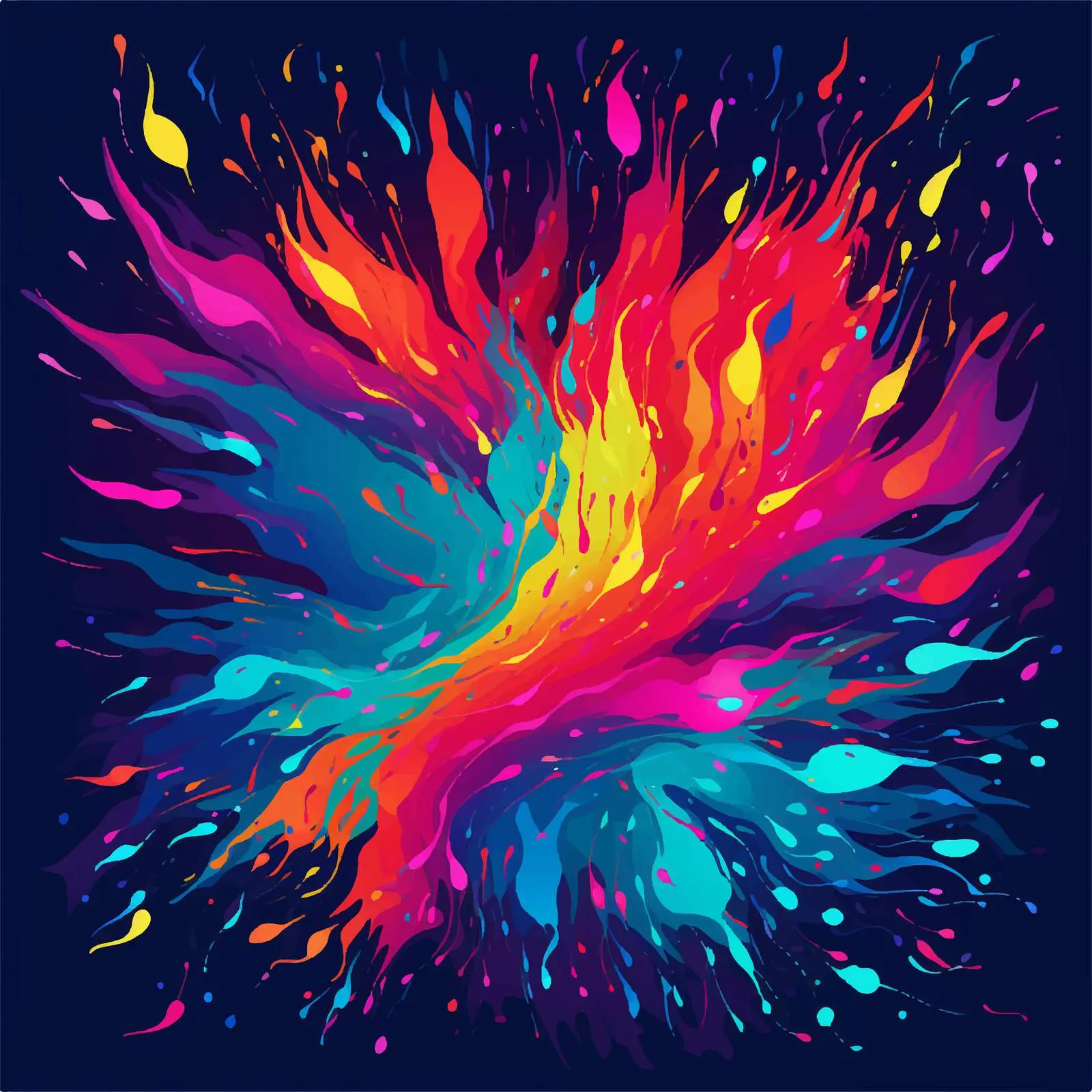 Dynamic Neon Brush Cartoon Vector Backdrop — free download from Dotvec