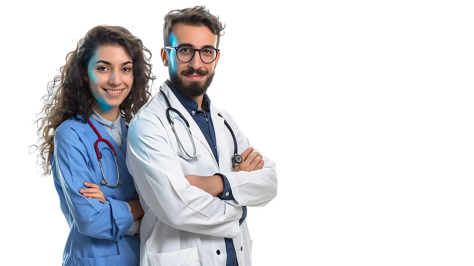 Portrait of Two Young Attractive Doctors – free young image from Dotvec
