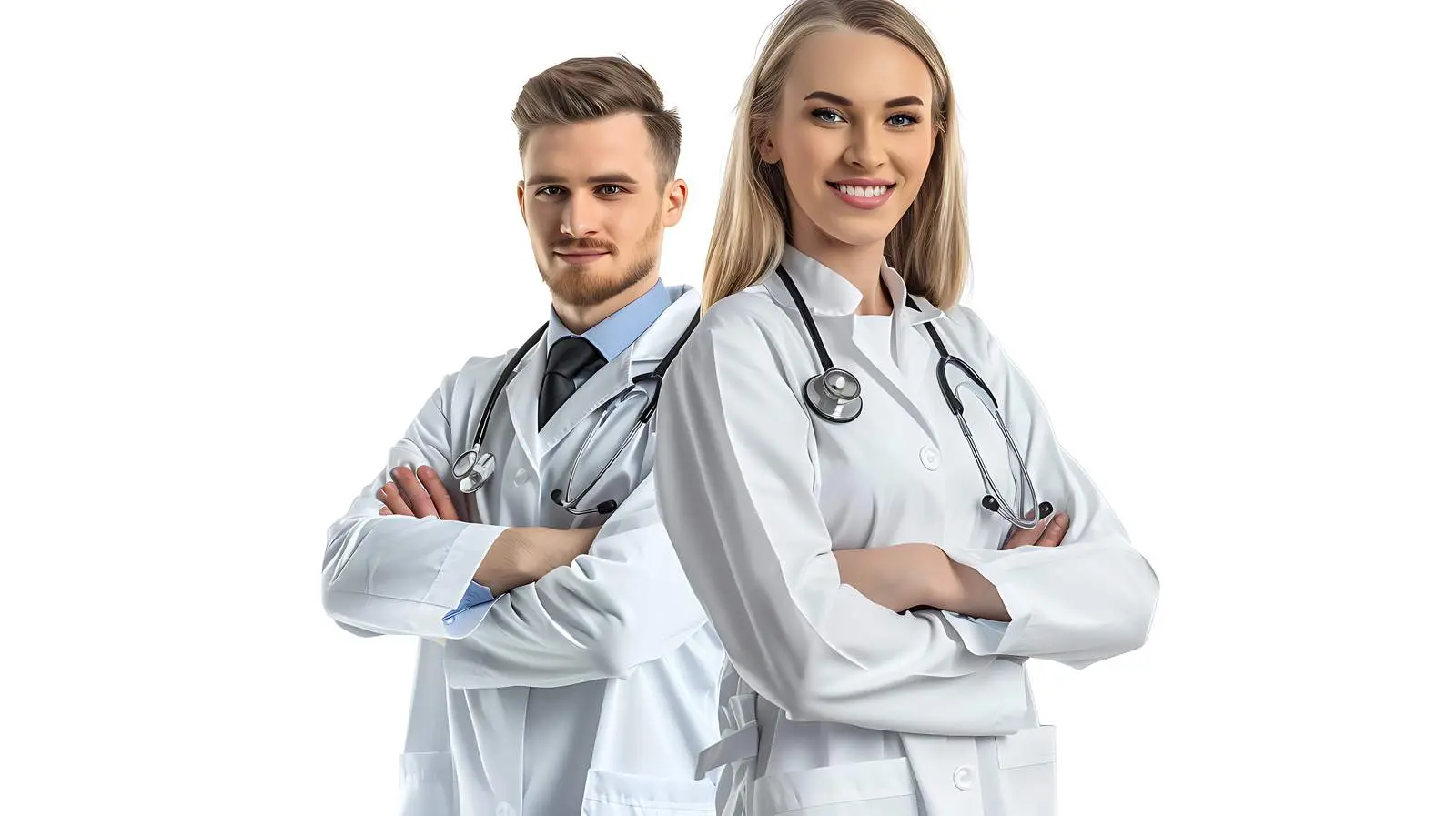 Two Young Attractive Doctors in Bright Setting – free young image from Dotvec