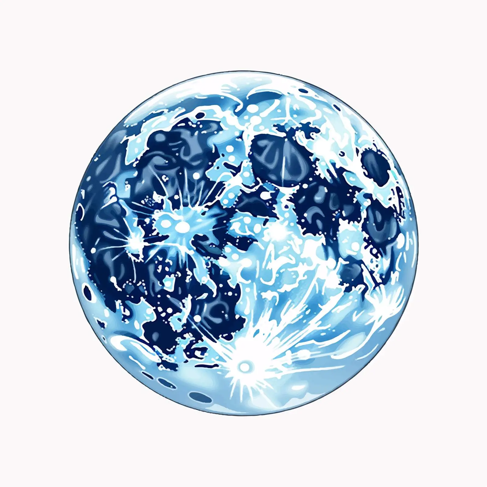 Realistic Full Moon Good Night Clip Art — free download from Dotvec