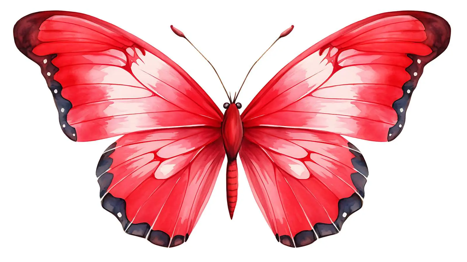Vivid Red Butterfly on White Background — free download from Dotvec
