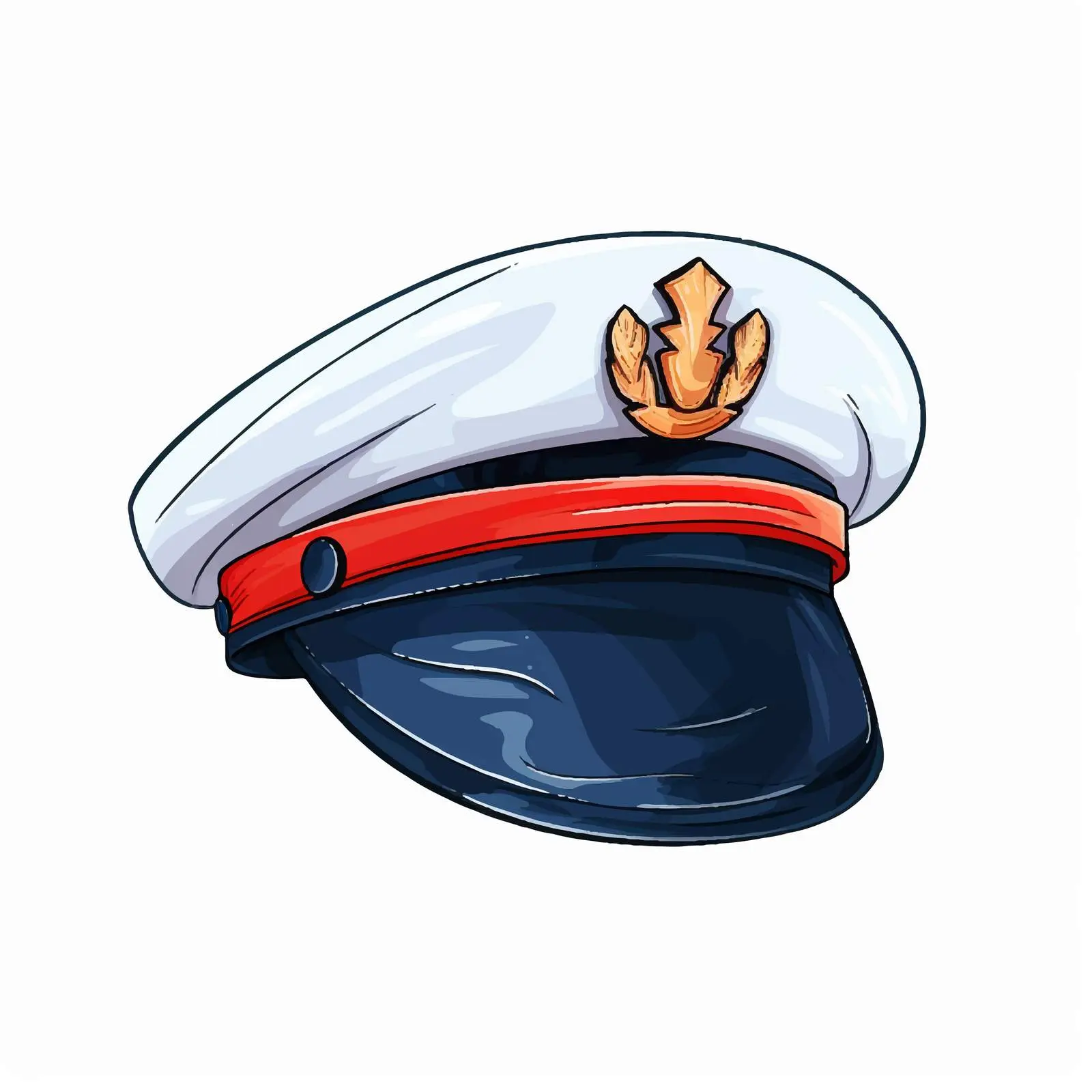 Bright Marine Sailor Hat Cartoon Vector Art – free maritime image from Dotvec