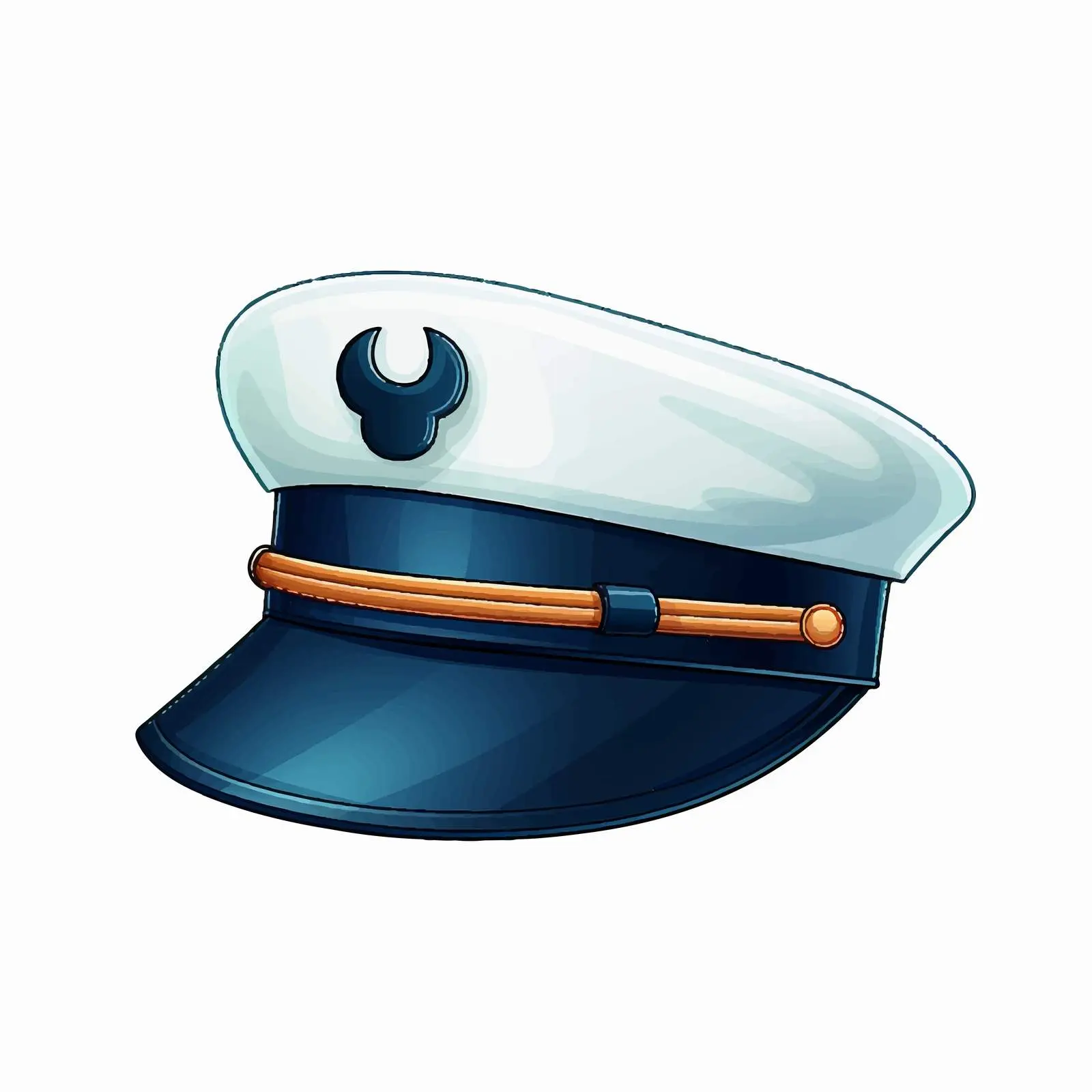 Bright Sailor Hat Cartoon Vector Clip Art – free childrens art image from Dotvec