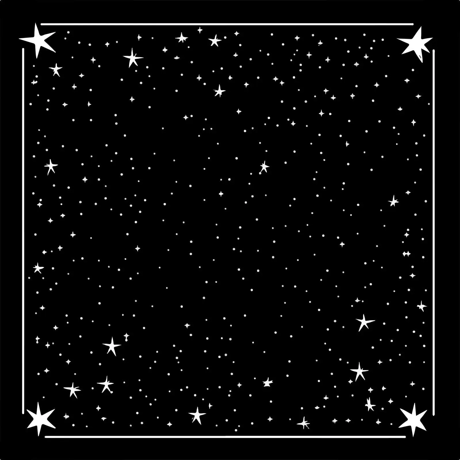 Bright Stars Black Vector Illustration — free download from Dotvec