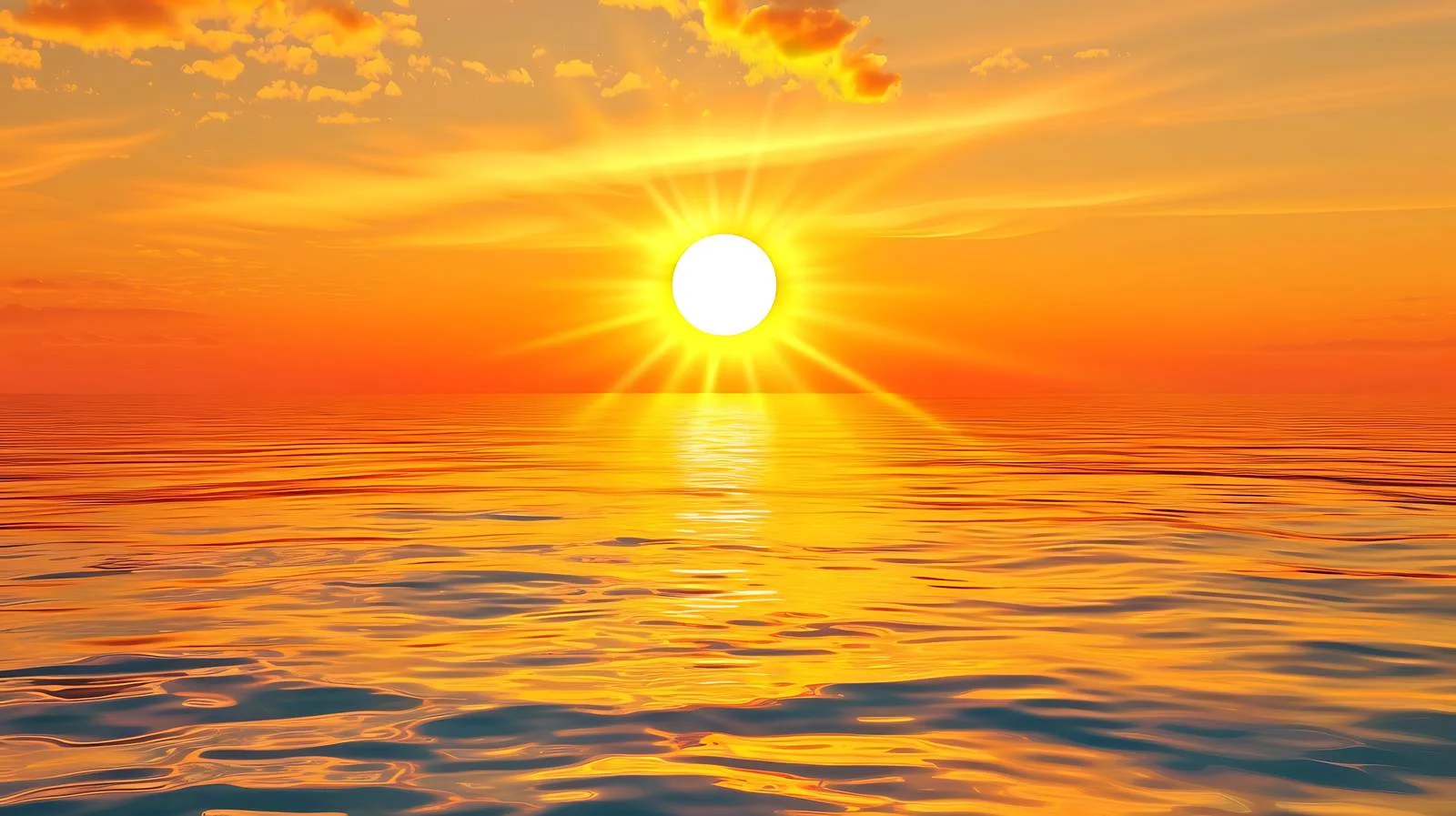 Vibrant Sunset Over Sea Surface — free download from Dotvec