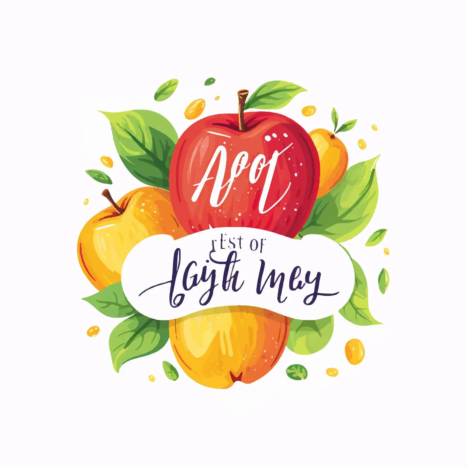 Bright Vegan Apple Card Template Design — free download from Dotvec