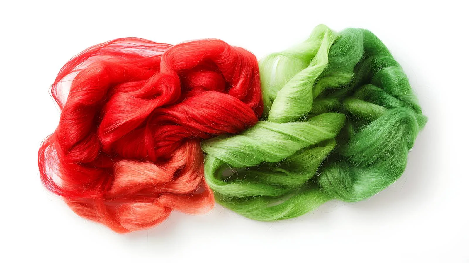 Vibrant red and green dyed wool — free download from Dotvec