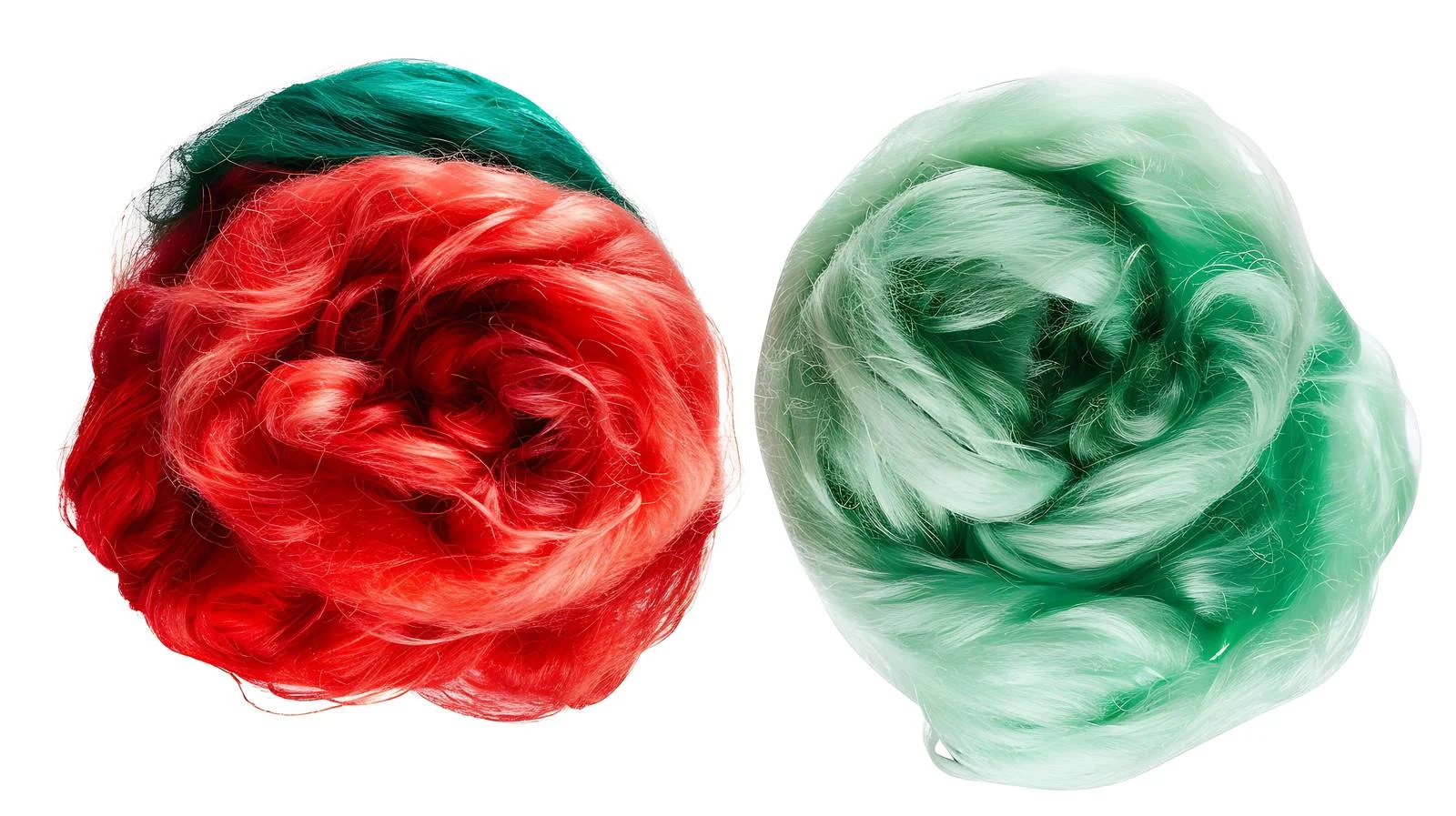 Vibrant red and green dyed wool — free download from Dotvec