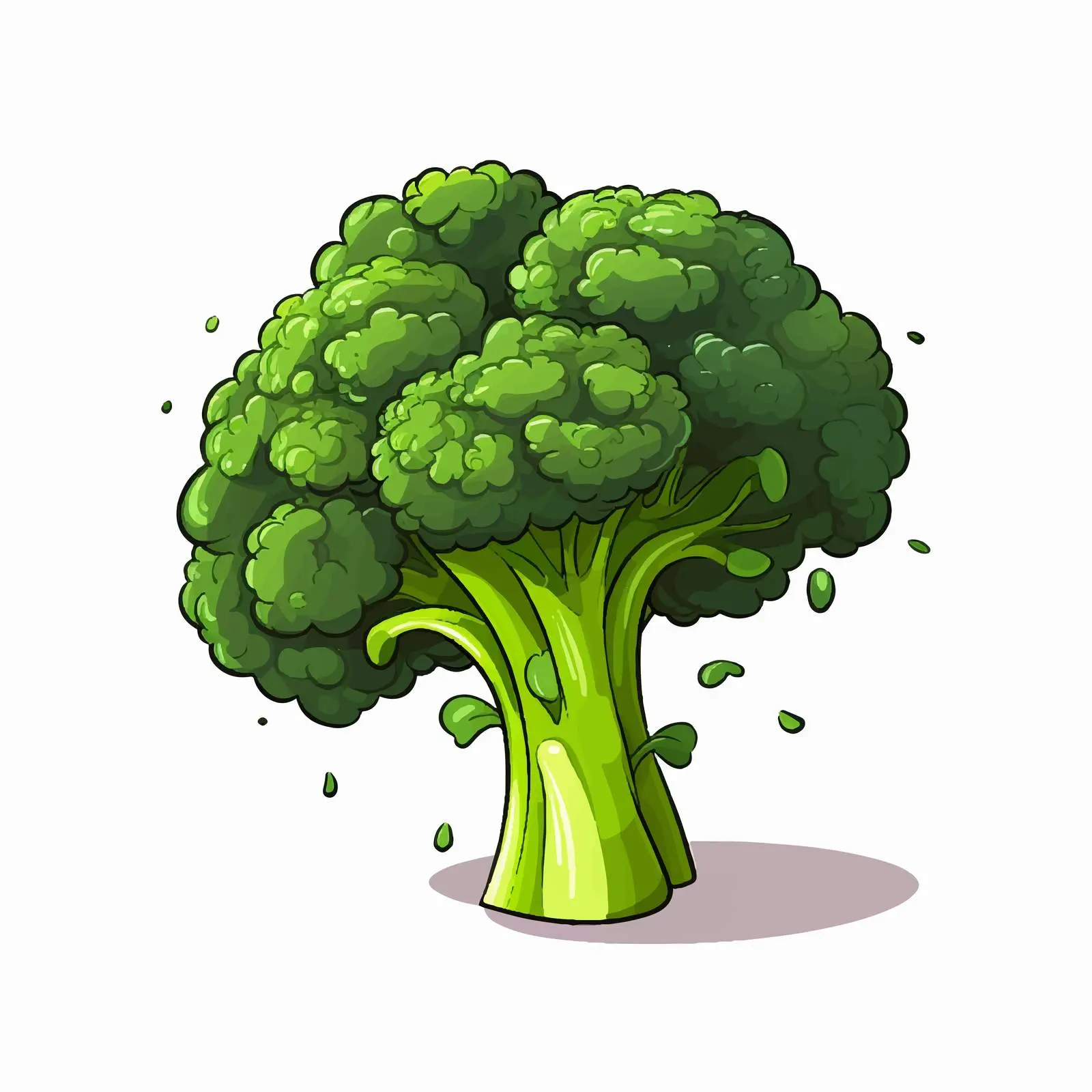 Cartoon Broccoli Vector Illustration — free download from Dotvec