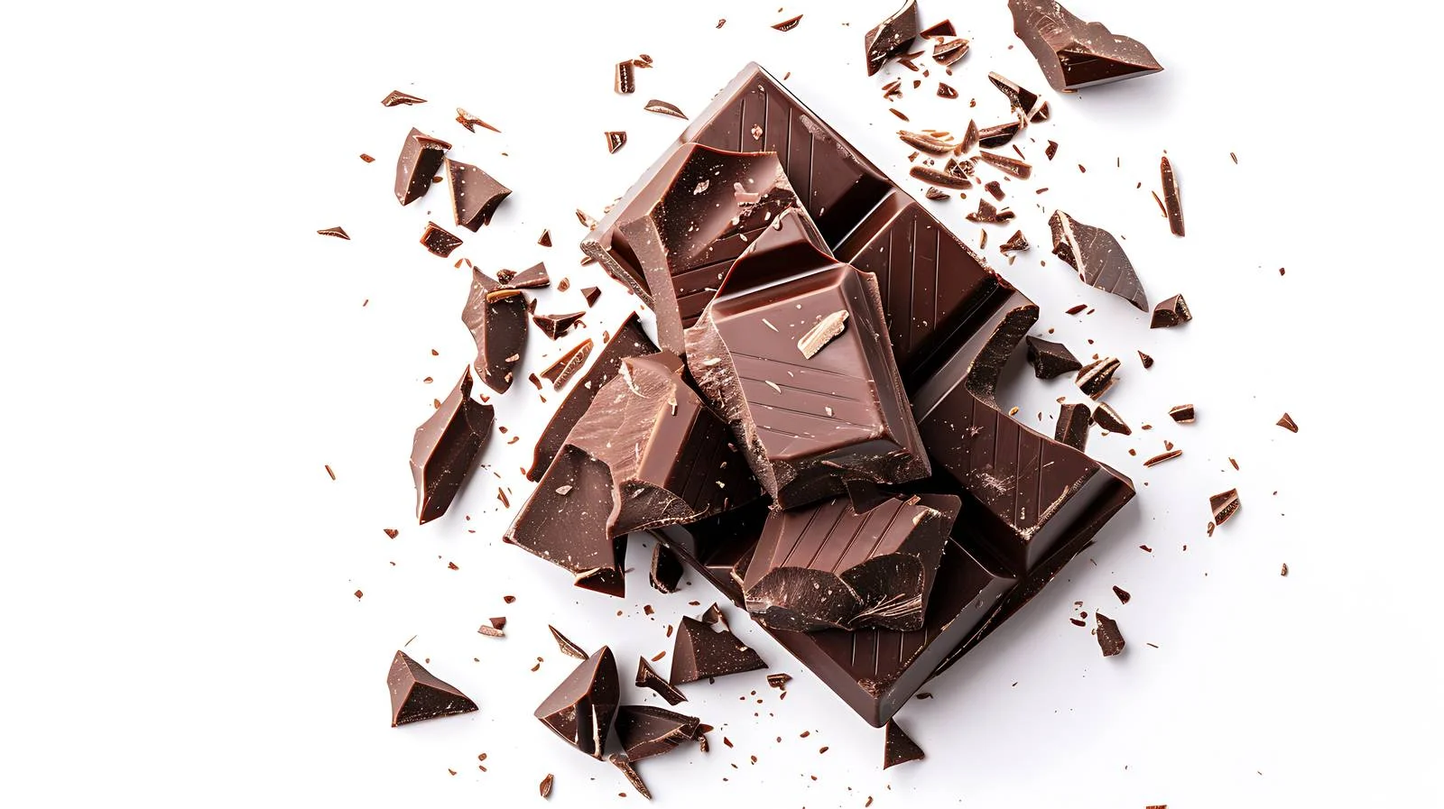 Dark Aerated Chocolate Broken into Pieces — free download from Dotvec