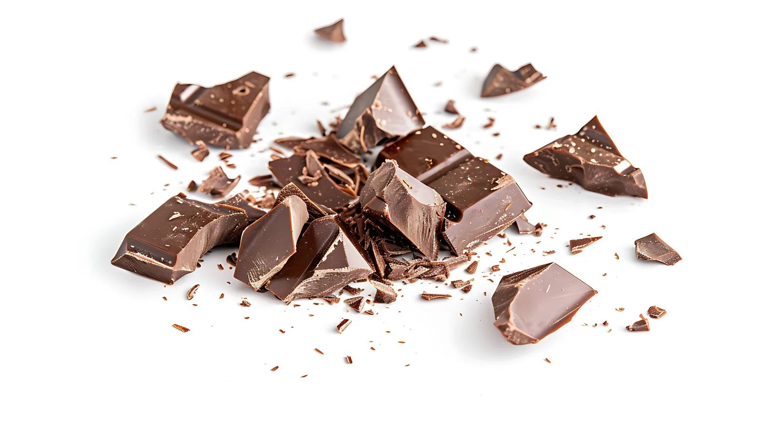 Crumbled dark chocolate bar pieces — free download from Dotvec