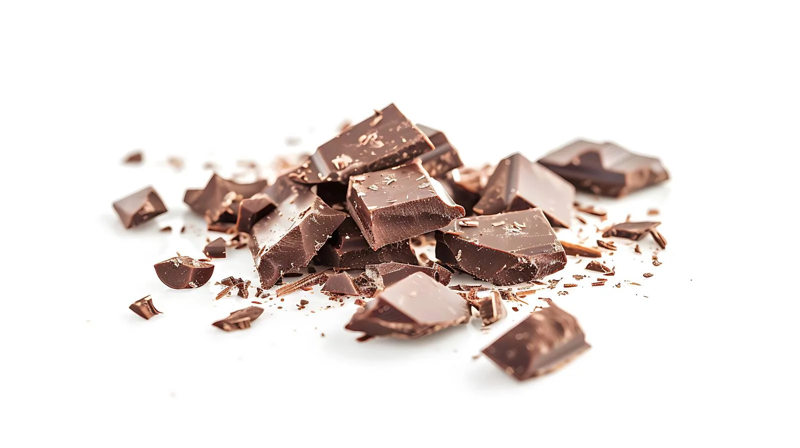 Crumbled dark chocolate bar into small pieces — free download from Dotvec