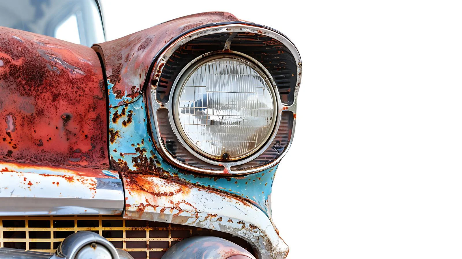 Decayed car headlight in blurred view — free download from Dotvec