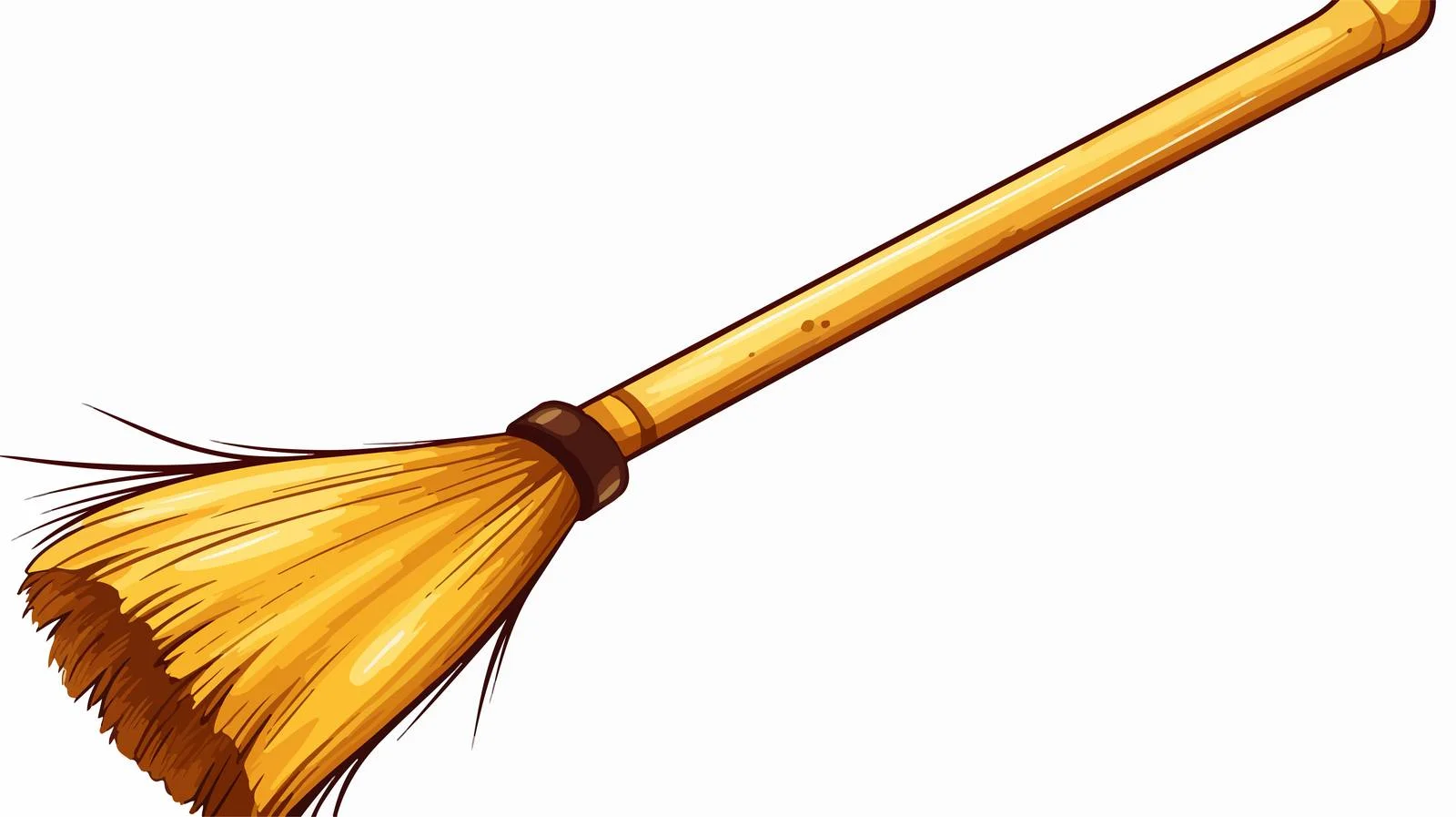 Cartoon Broom Cleaning Tool Illustration — free download from Dotvec