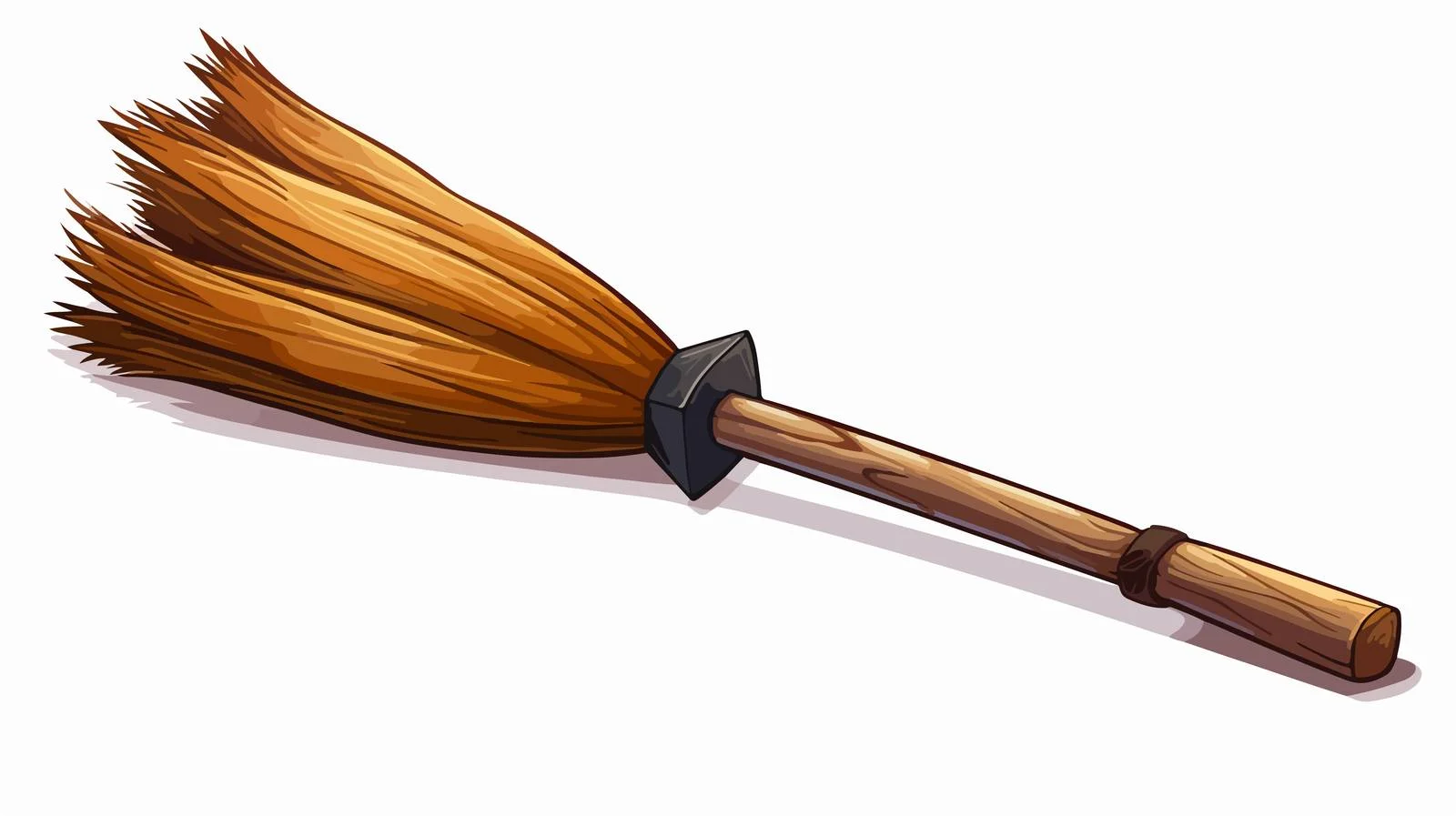 Cartoon Broom Usage Illustration — free download from Dotvec