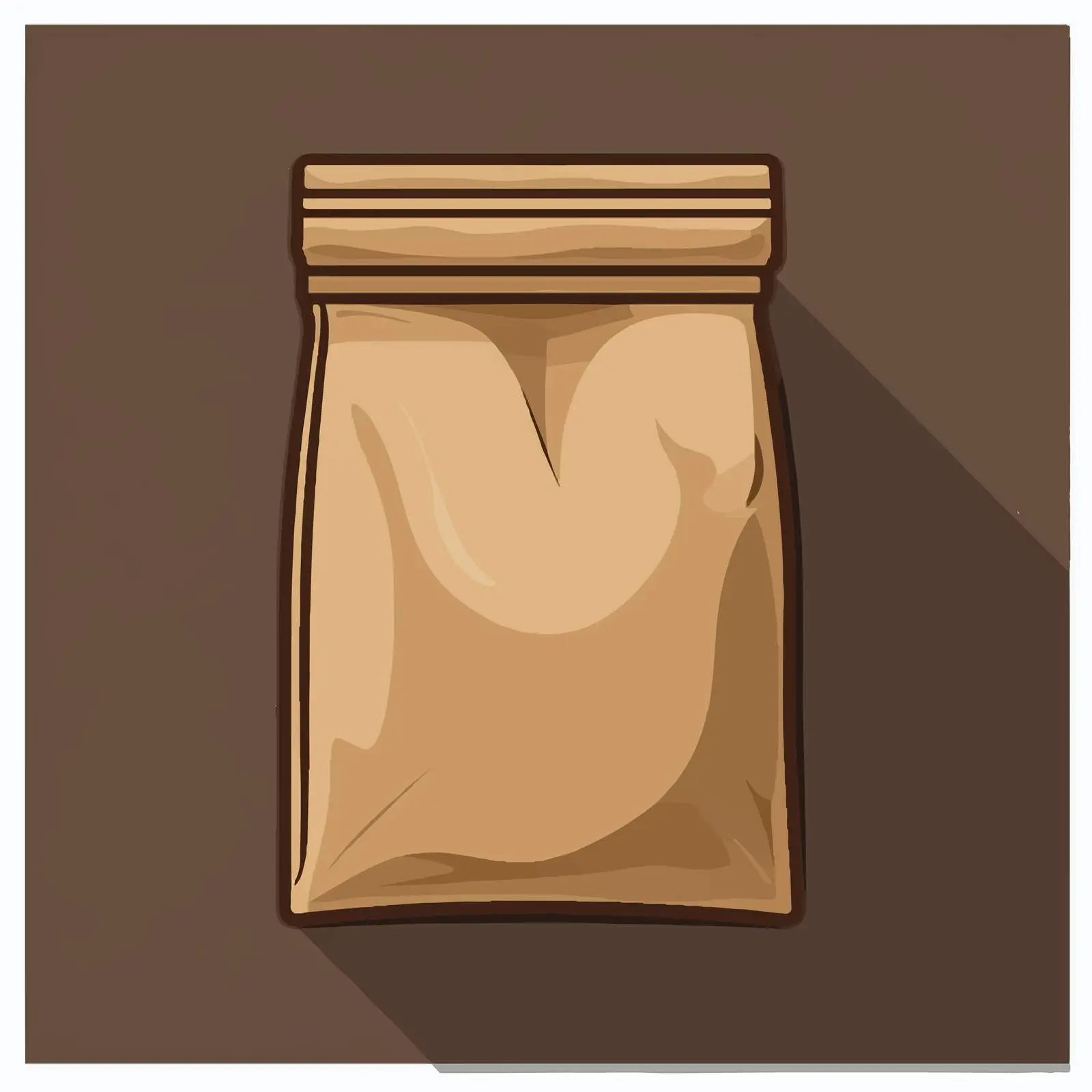 Flat Vector Illustration of Brown Bag — free download from Dotvec