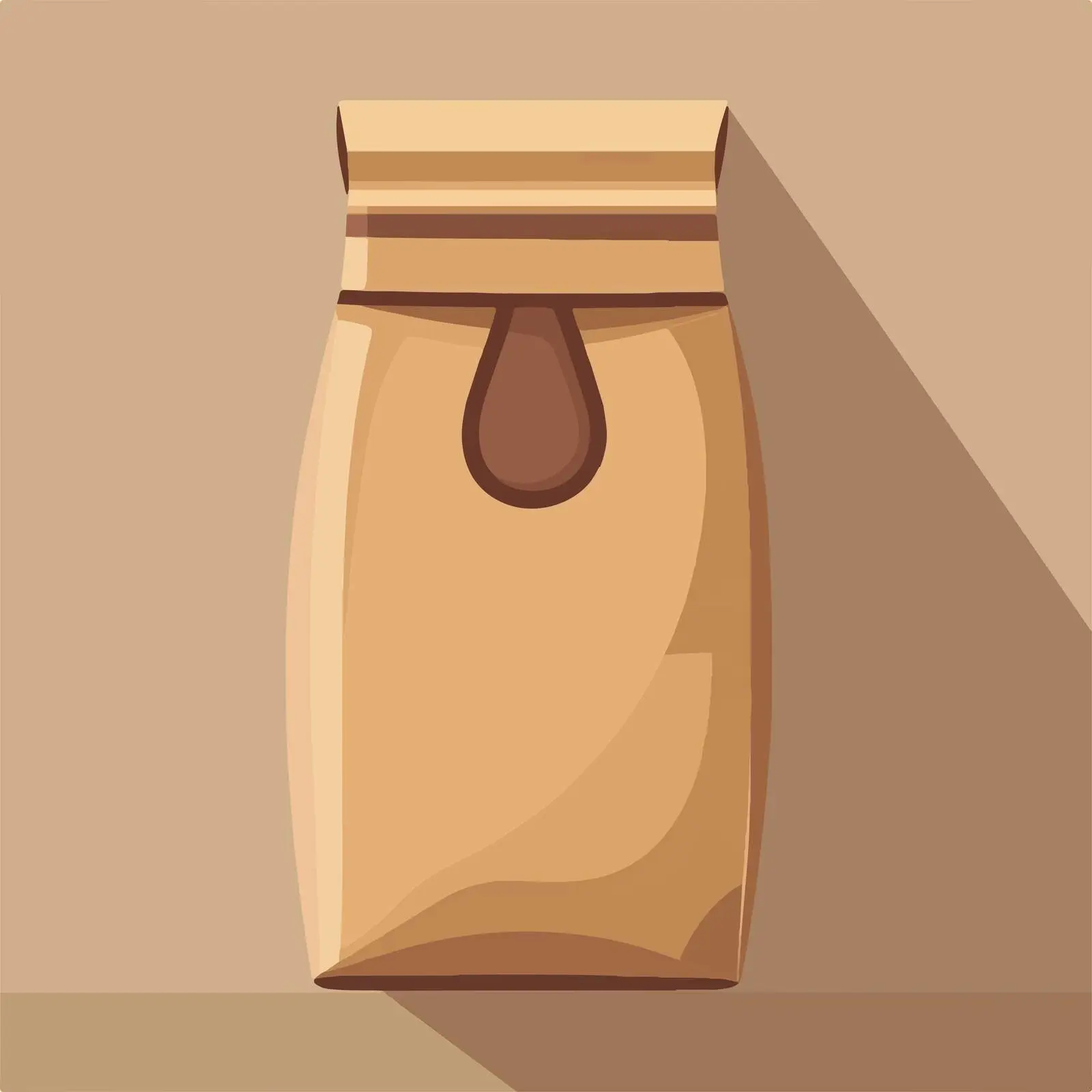 Flat Brown Bag Vector Illustration — free download from Dotvec