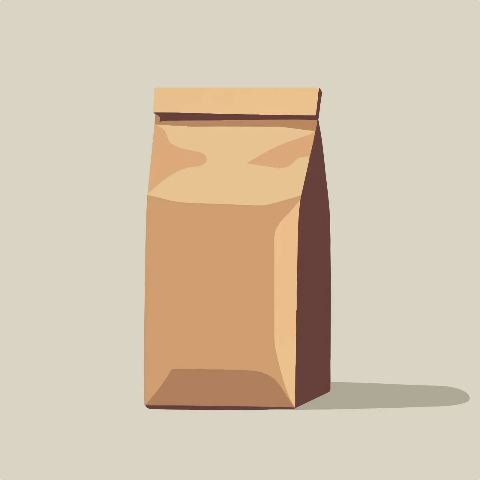 Flat Brown Bag Vector Illustration — free download from Dotvec