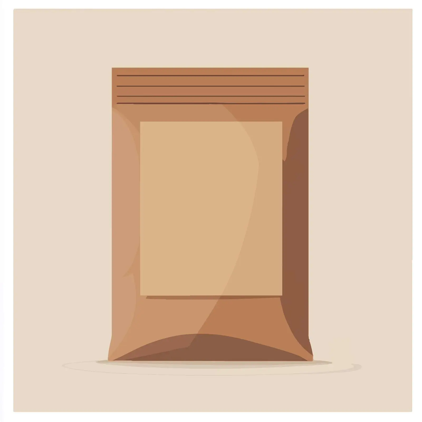 Brown Bag Flat Vector Illustration — free download from Dotvec