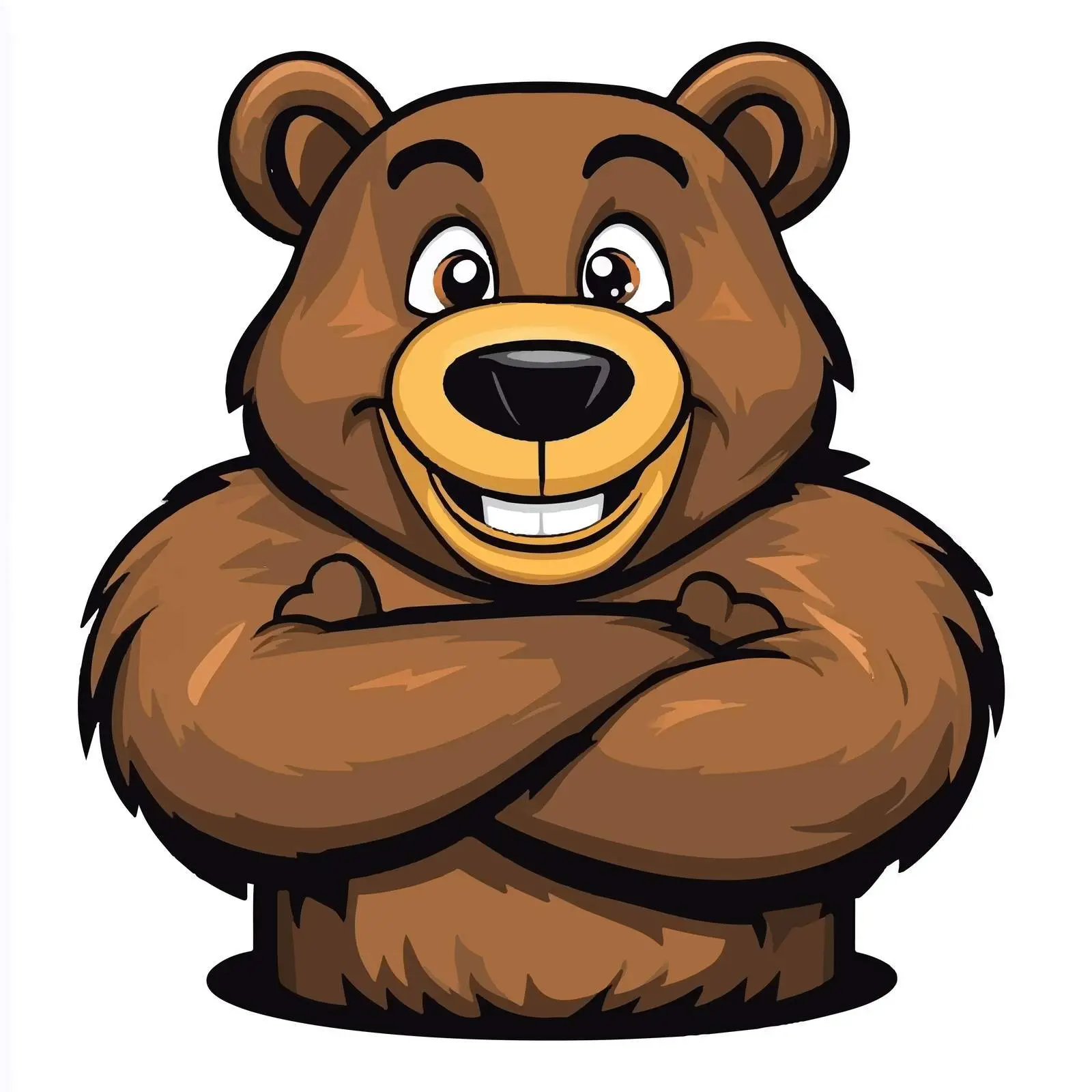Cartoon Brown Bear Vector Illustration — free download from Dotvec