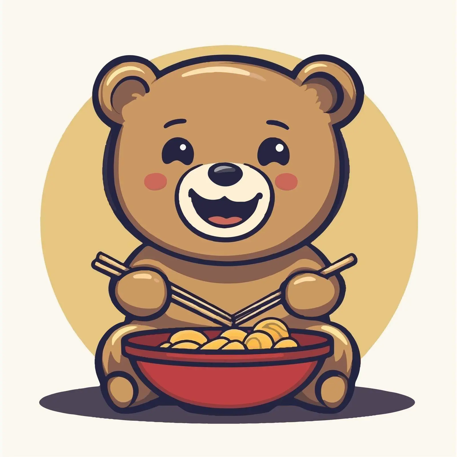 Brown Bear Cartoon Vector Illustration — free download from Dotvec